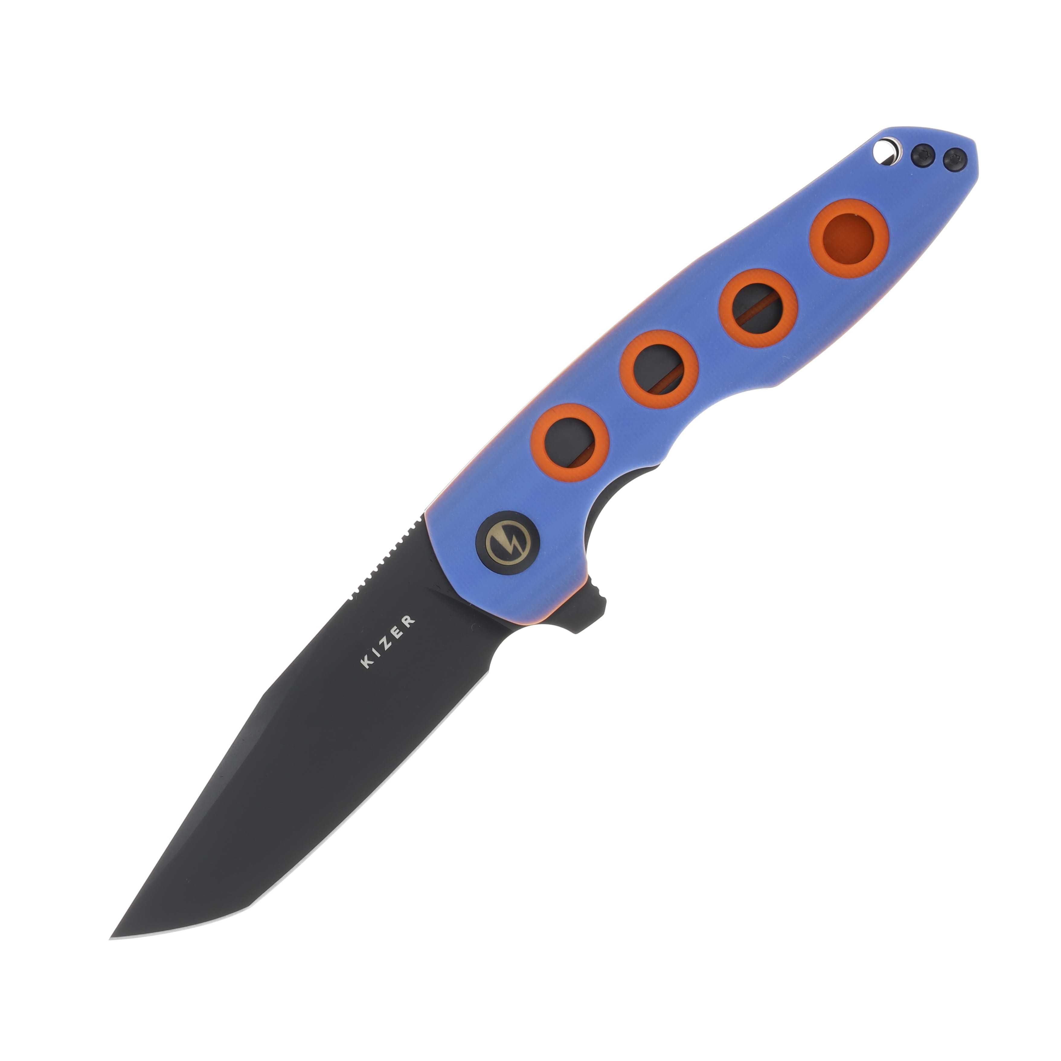 Kizer Z-82 The Multi Tasker SMKW Exclusive Blue - Orange 3.47in Plain Black Tanto V4568E4 View 1