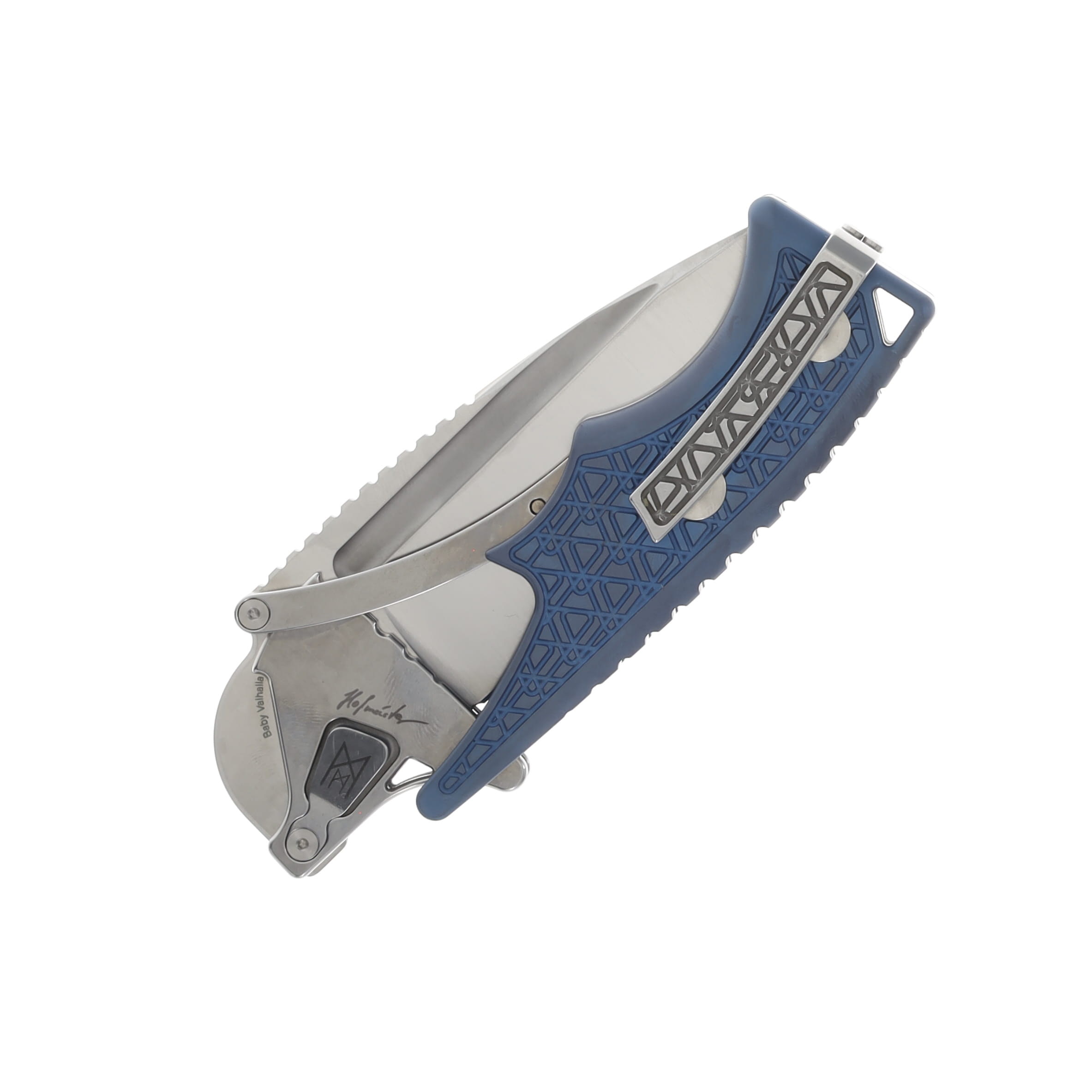Midgards Messer Baby Valhalla Folding Blue 3.74In. N690 Tanto Blade MM-BBVAL-FLD View 5