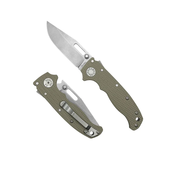 Demko Knives AD20.5 Coyote Tan 3 Inch Plain Satin Clip Point 205-3V-CTCP View 1