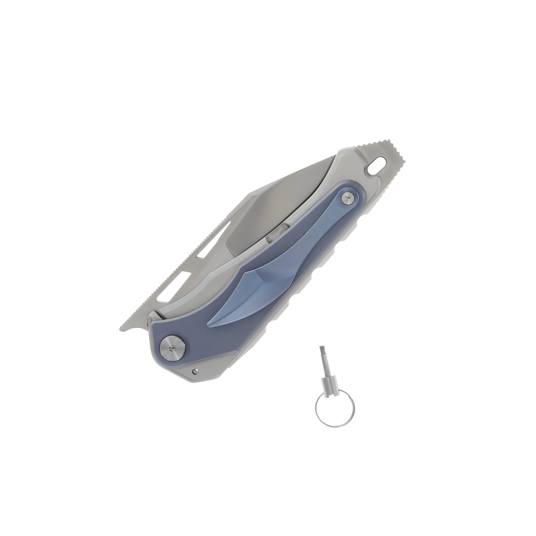 Midgards Messer Zaria Folding Knife Titanium 3.54In 14C28N Wharncliffe Blade MM-ZAR-FLD View 4