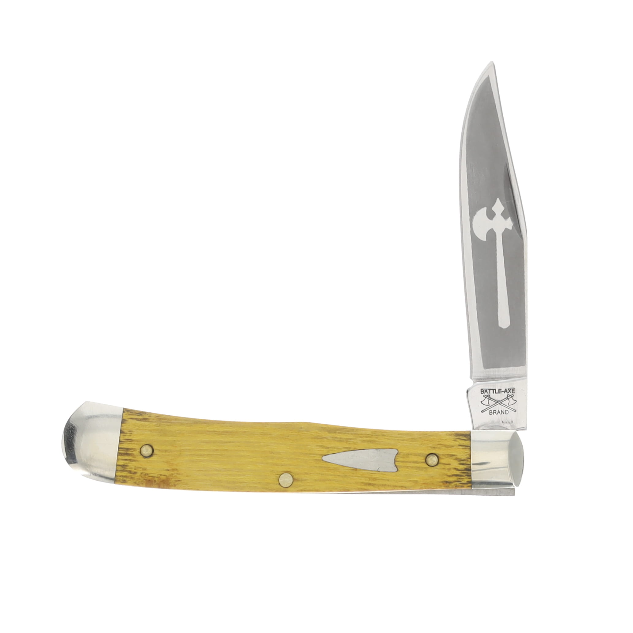 Cooper Cutlery Battle Axe Brand 1-Blade Trapper Black Osage Orange Wood Spear Shield CCBA7119BOO View 3