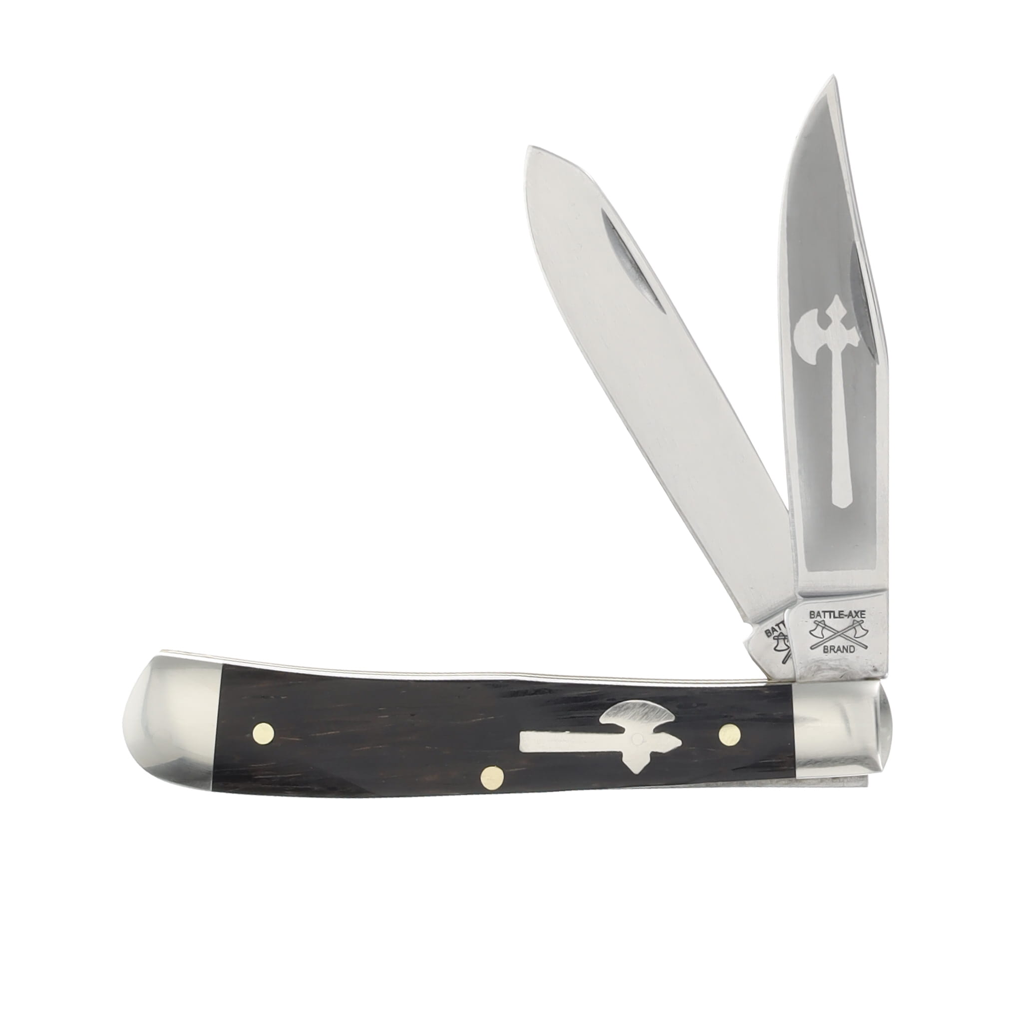 Cooper Cutlery Battle Axe 2-Bld Trapper Palm Wood Clip Point-Spey