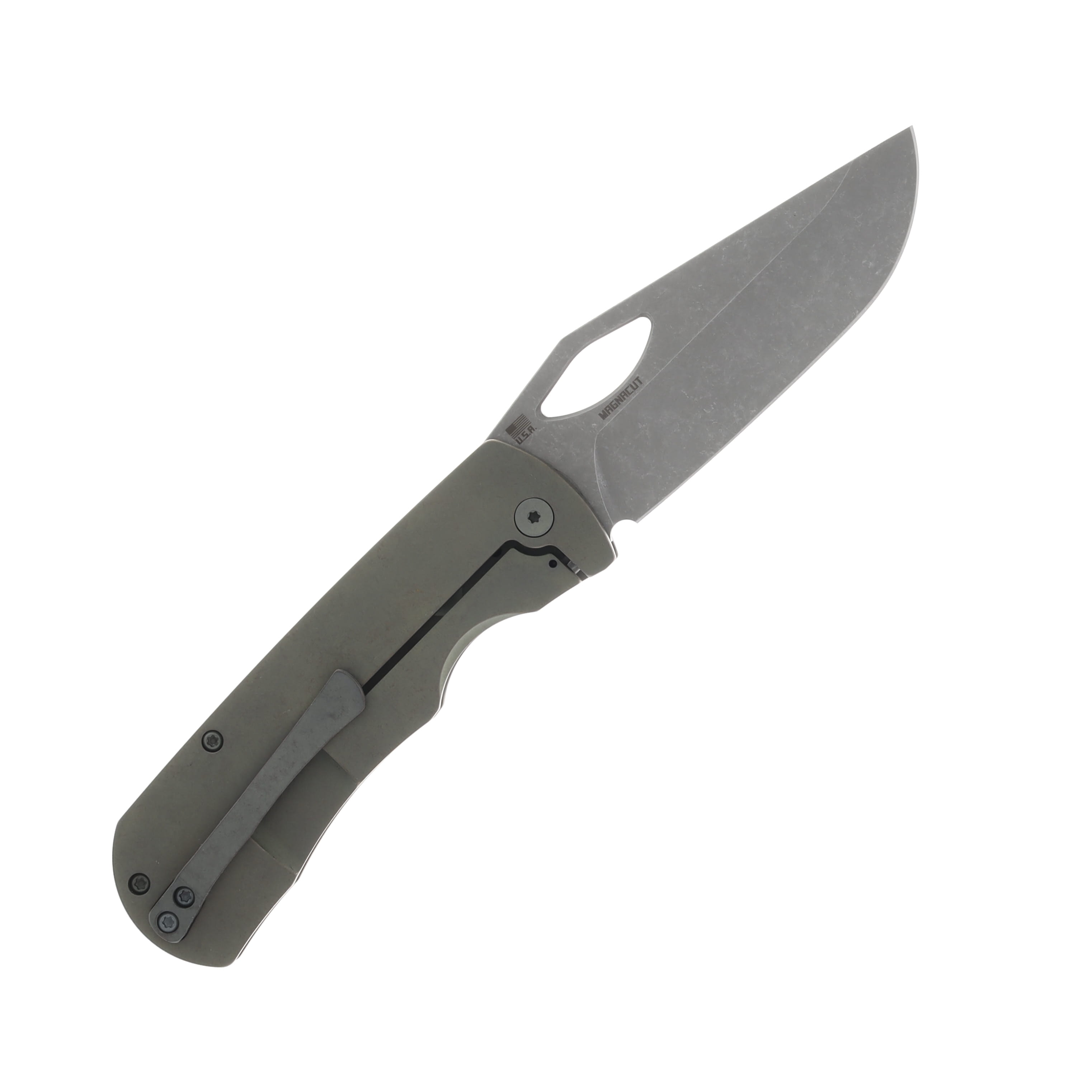 McNees Custom Knives Dixon Folding Knife Atomic Green/Bronze MCDIXATGNBZ View 2