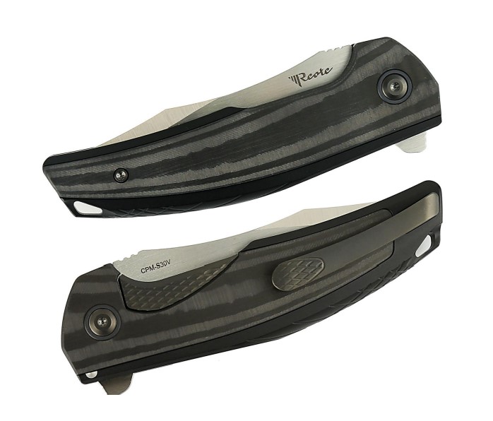Reate Jack Jr. Folding Knife Satin S30V/Black Aluminum/Black Pivot REJACK-JR3 View 2