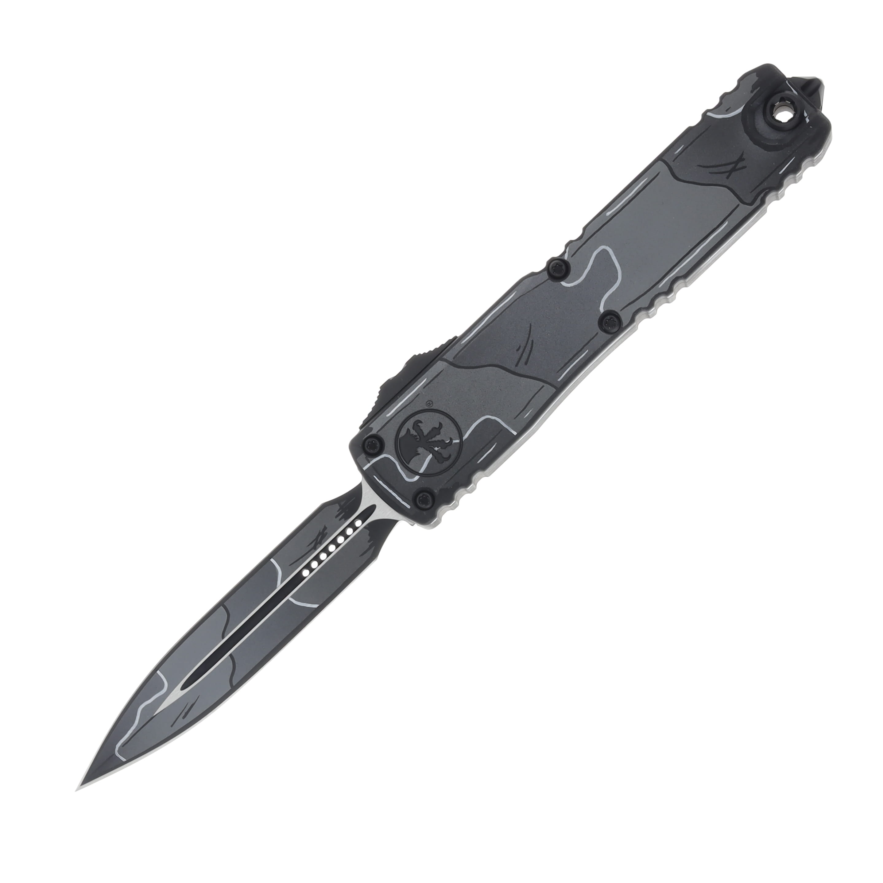 Microtech Ultratech GEN III ZBP D-E Standard Urban Camo Comic Strip Signature Series OTF Automatic AUMT11221UCCOMICS View 1