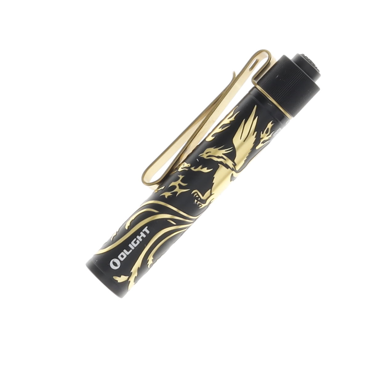 OLIGHT i3T 2 EOS Small EDC Flashlight Dragon & Phoenix Golden Black I3T2DGPNGDBK View 4