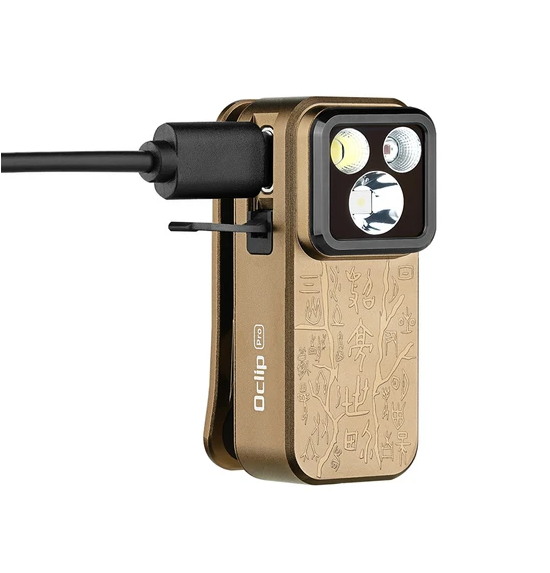 OLIGHT OCLIP PRO CLIP ON FLASHLIGHT W- FLOODLIGHT SPOTLIGHT-RED LIGHT ANCIENT SCRIPT OCLIPPROAS View 6
