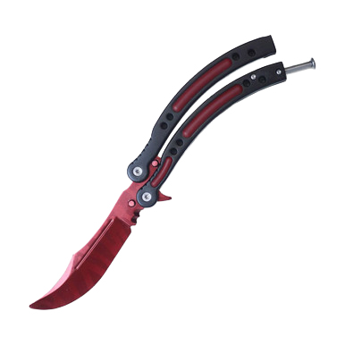 Neptune Trading Butterfly Training Knife Red Slaughter View 1
