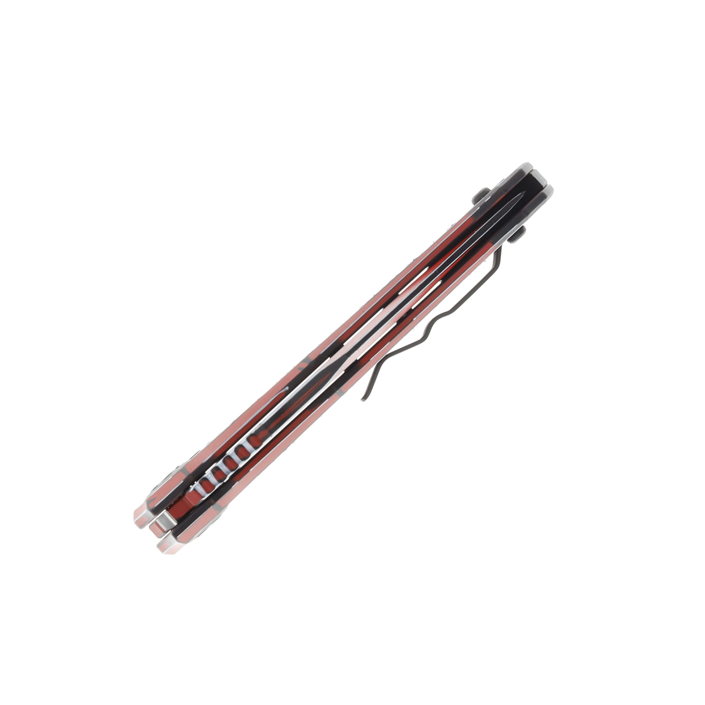 Heretic Knives Wraith Auto Bowie Cel Shade Red 3.75In. OTS Bowie H002-CS-RD View 5