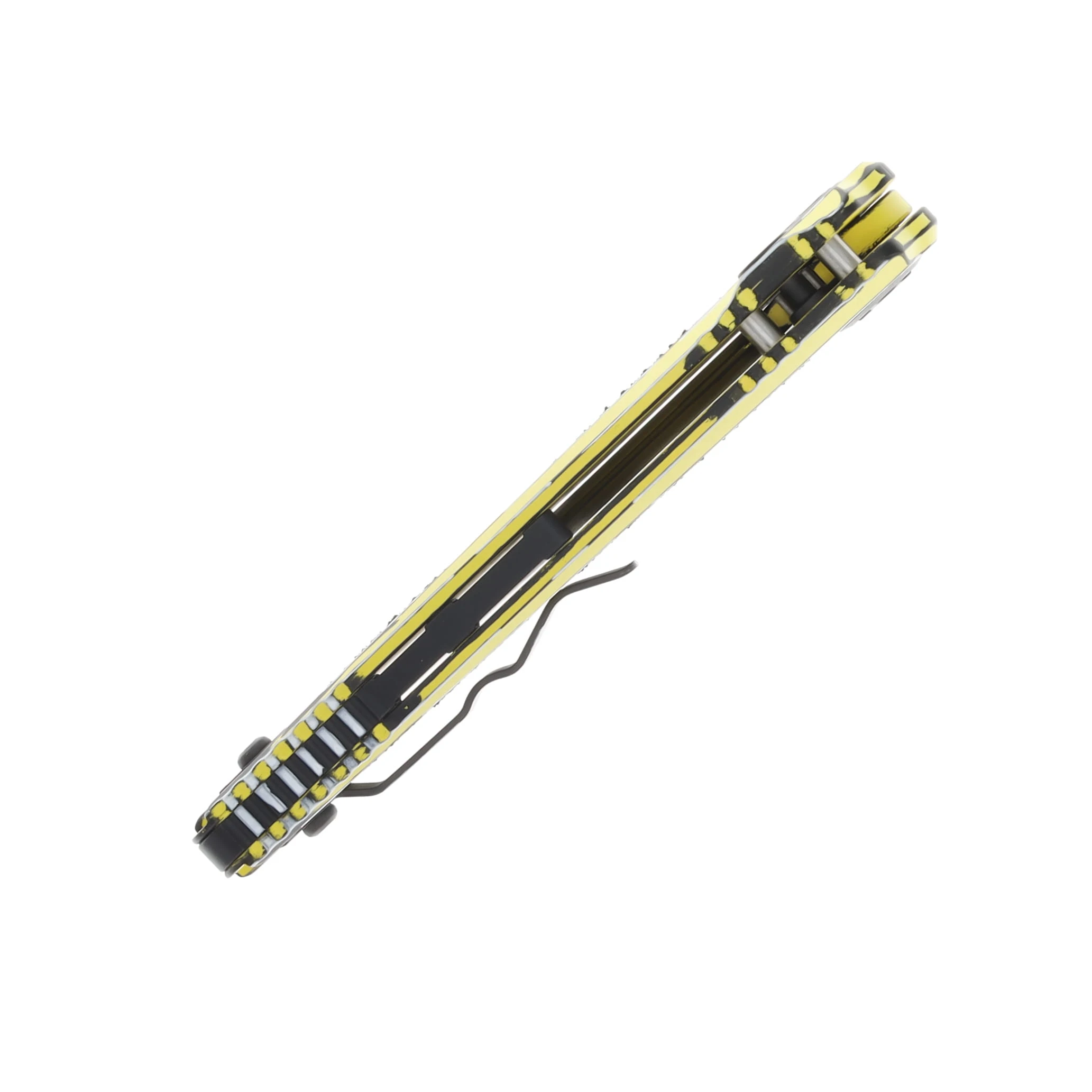 Heretic Knives Wraith Auto Bowie Cel Shade Yellow 3.75In. OTS Bowie H002-CS-YW View 5