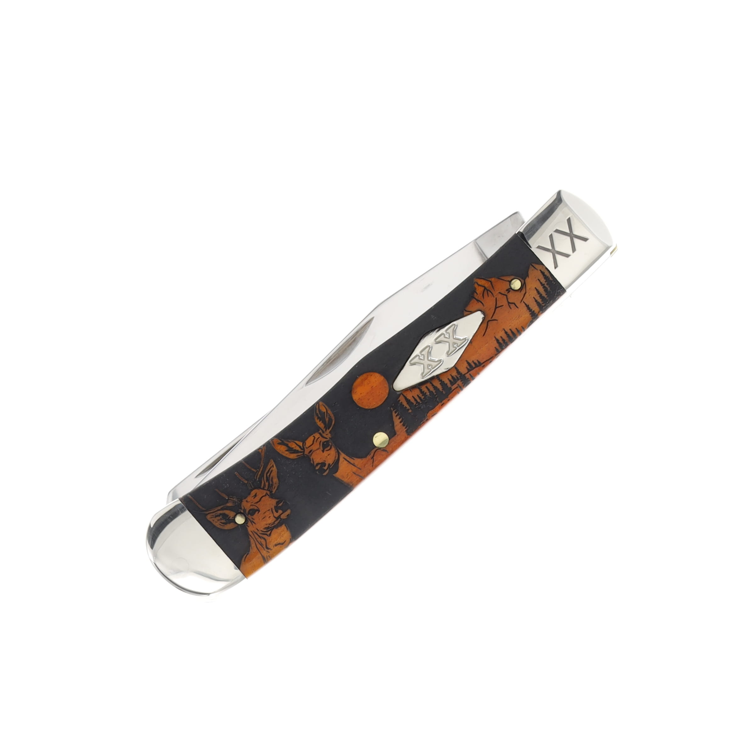 Case XX Persimmon Smooth Bone The Rut Trapper/XX Bolsters CA12542RUT View 3