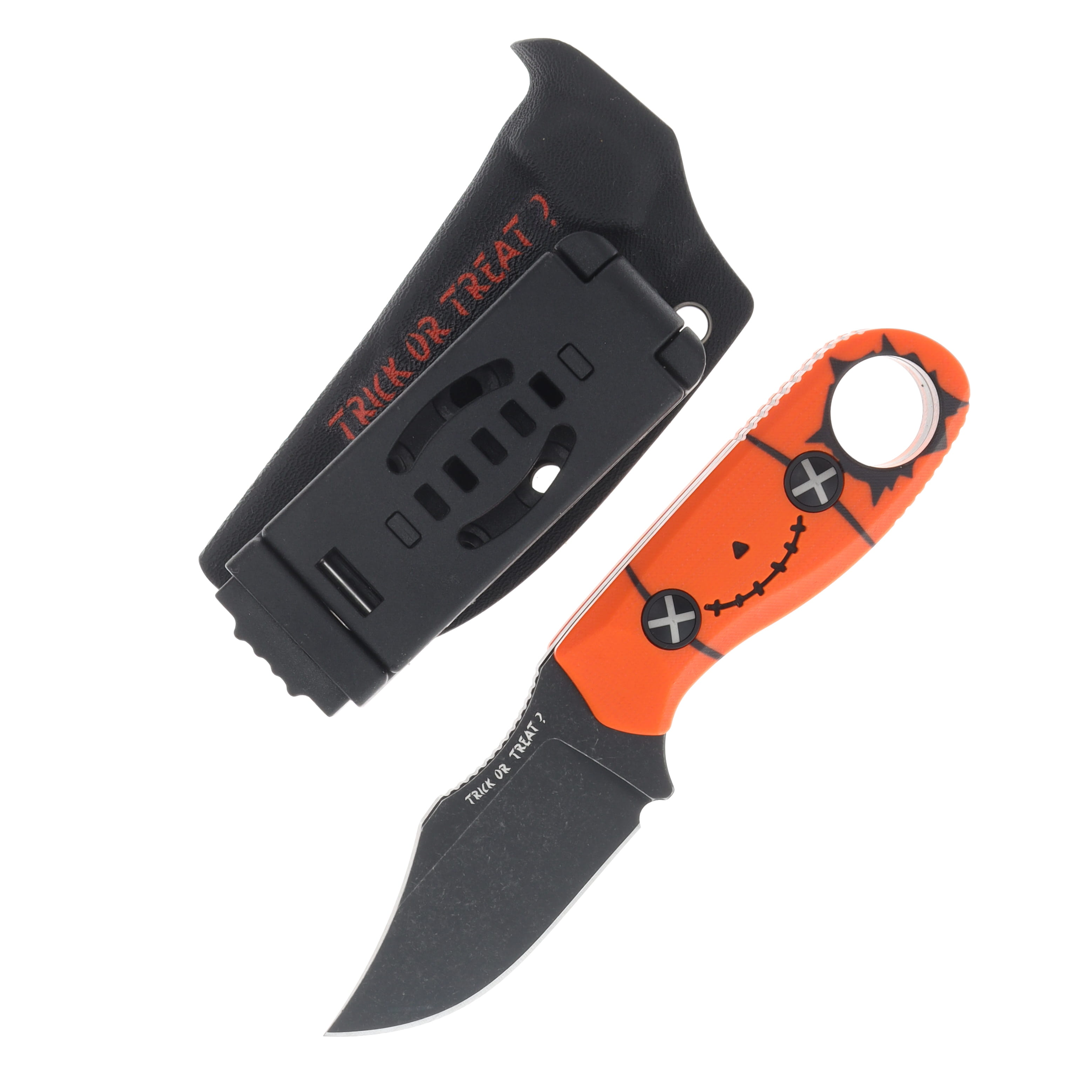 Kizer Beaver Fixed Knife Orange G-10 Pumpkin Milled-Printed Handle Black Stonewashed AEB-L Blade 1078HW1 View 2