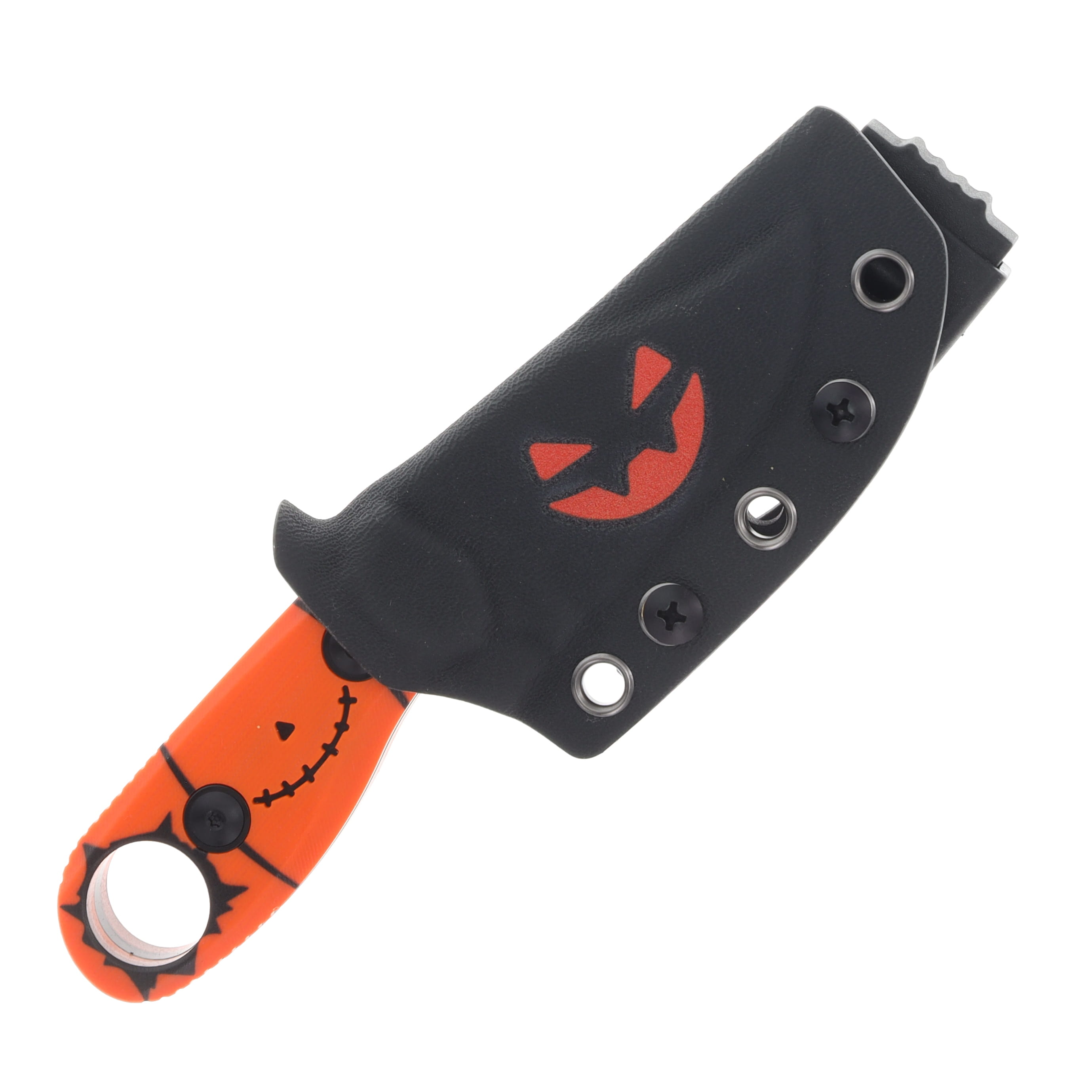Kizer Beaver Fixed Knife Orange G-10 Pumpkin Milled-Printed Handle Black Stonewashed AEB-L Blade 1078HW1 View 4