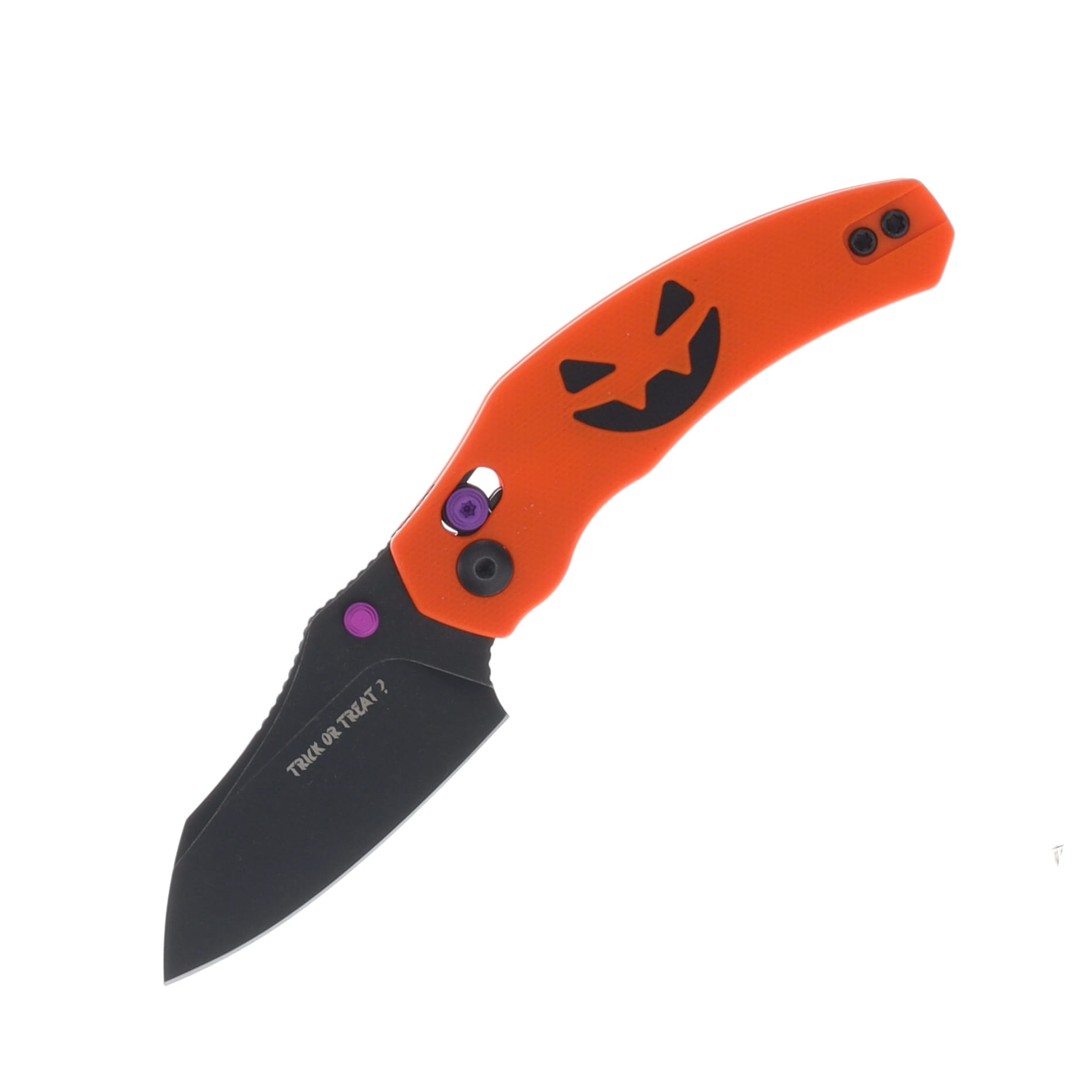 Kizer Mini Bulldog Folding Knife Orange G-10 Pumpkin-Bat Milled Handle Black Stonewashed Nitro V Blade V3672SHW1 View 1