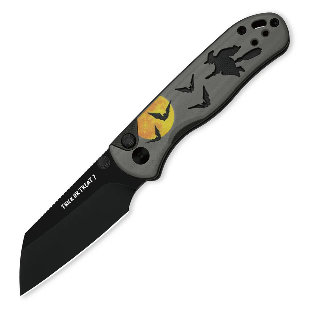 Kizer Drop Bear 2 Halloween 2025 Black G-10 Bats & Moon/PVD Nitro V Blade V3619.2CSHW1 View 1