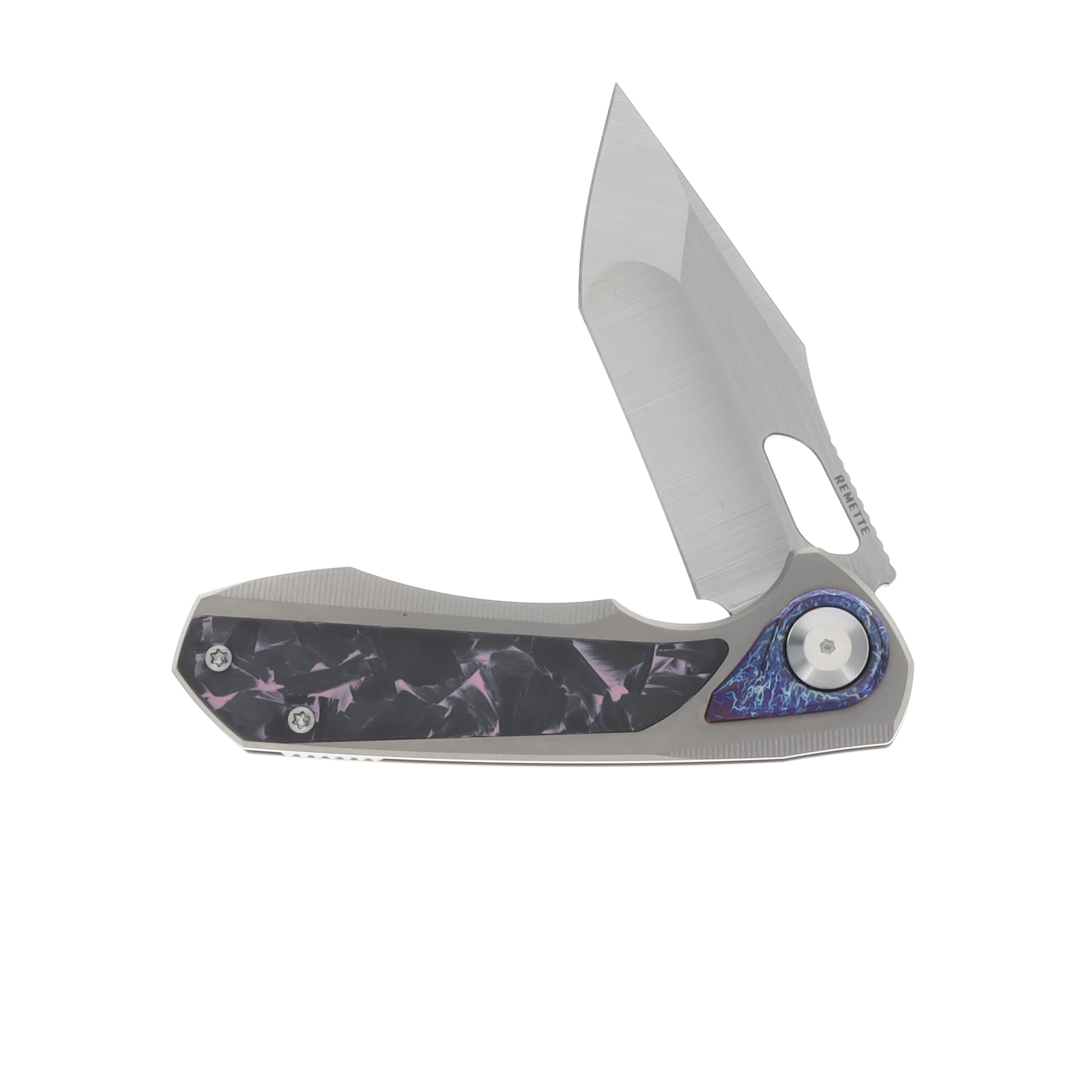 Remette RT Saker Falcon Gray – Pink 2.99 Inch Plain Satin Tanto ASTP-3 View 3