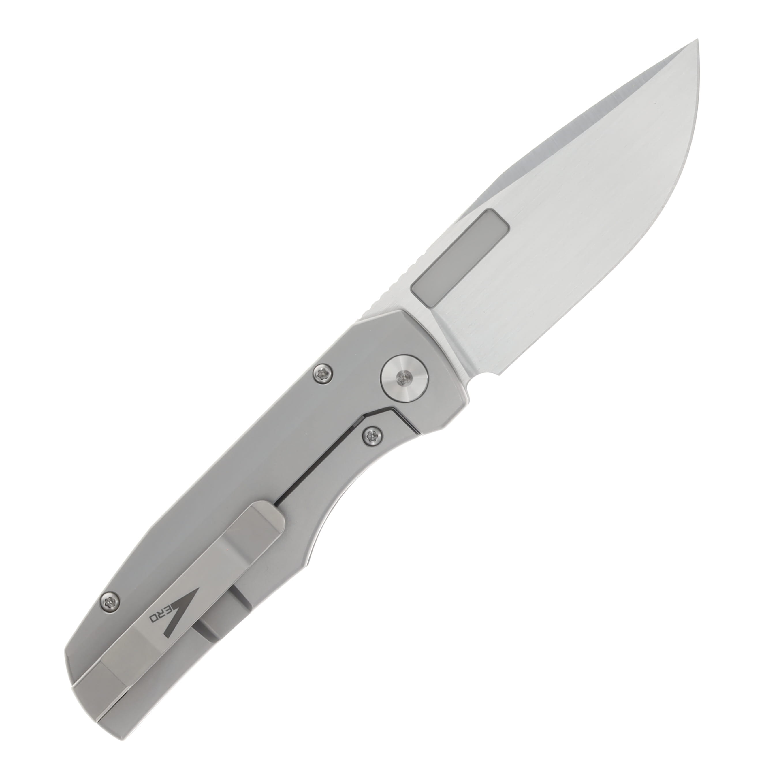 Vero Engineering Nova Mini Stonewash 3.25in Plain Hand Satin Drop Point V-NO-HSTR-FK-1687-S View 2