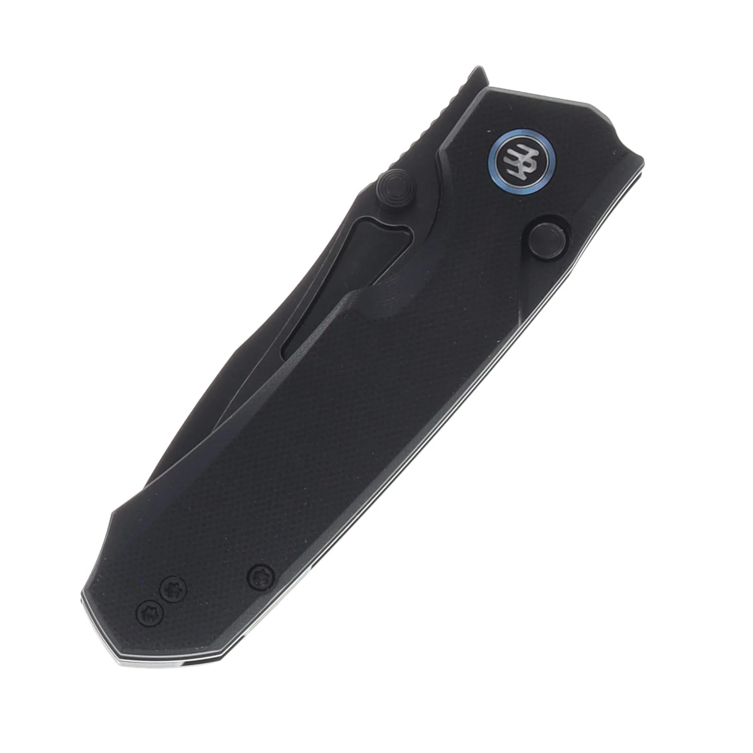 Remette Knives RT Rhino Folding Knife Black G-10 Handle Black SW D2 Drop Point Blade RNDG1 View 5