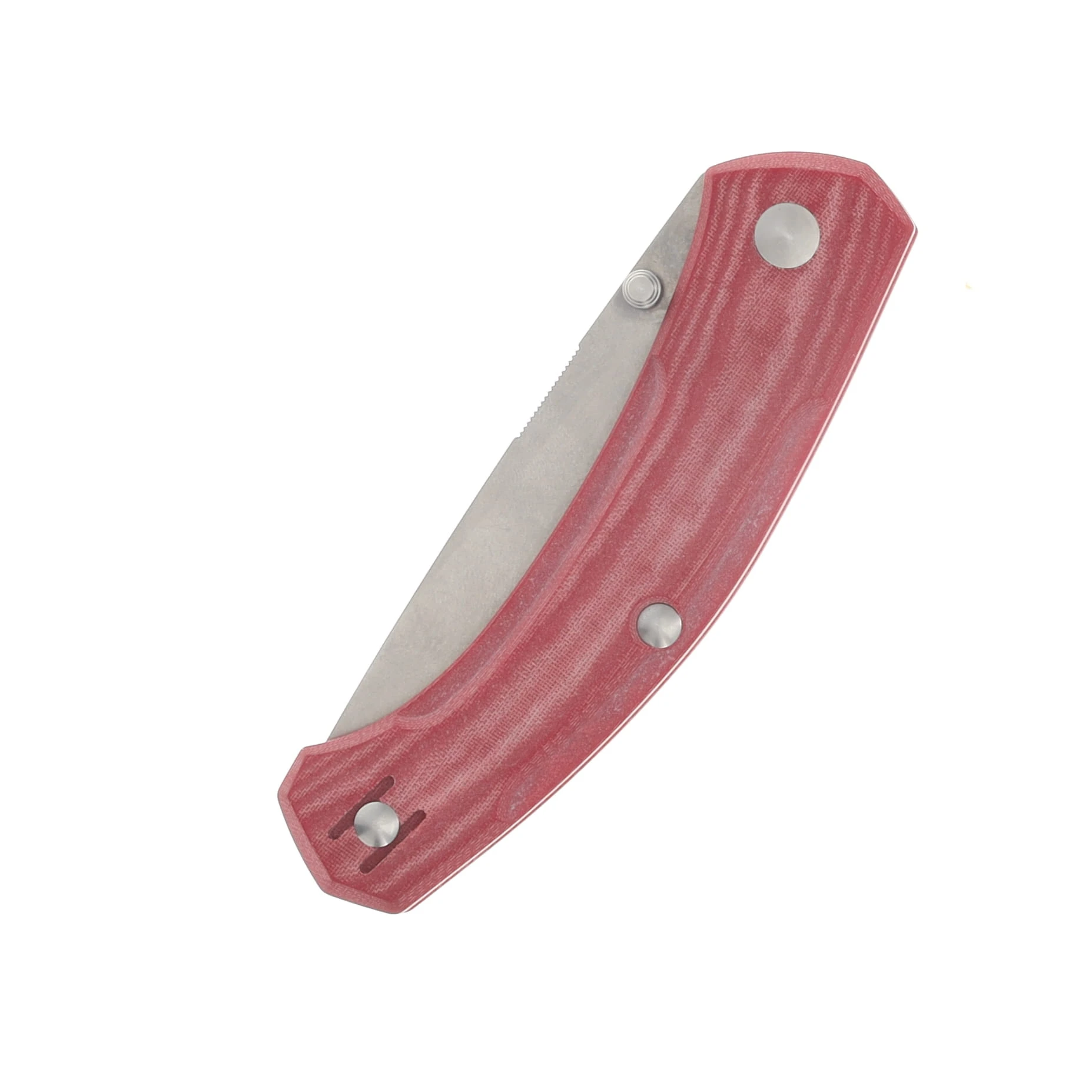 GiantMouse Knives G1 ACE Iona V2 Red 3in Plain Stonewash Drop Point GMIONAV2REDLINEN View 5