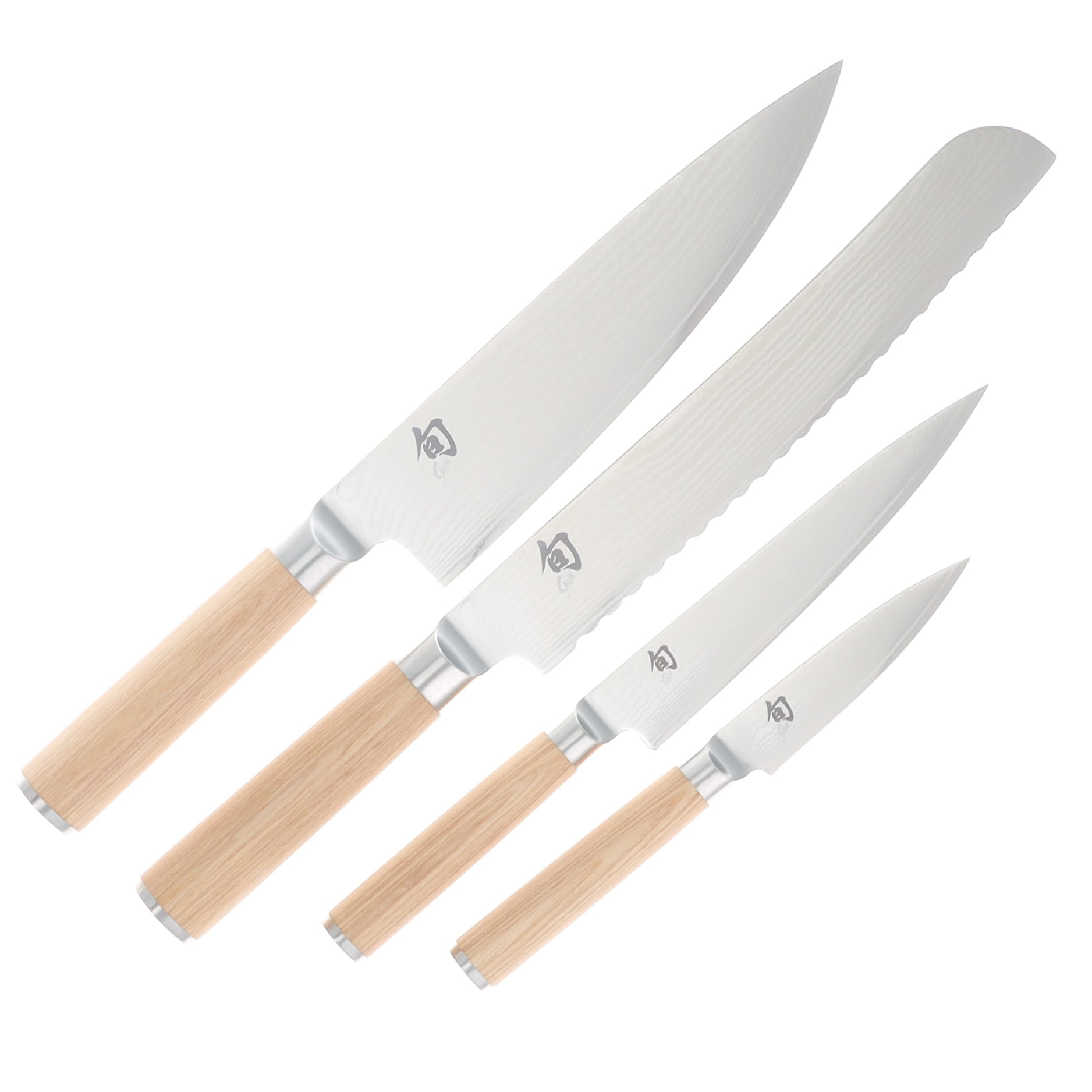 Shun Classic Blonde 5-Piece Knife Set - Japanese VG-MAX Damascus Steel DMS0580W View 6