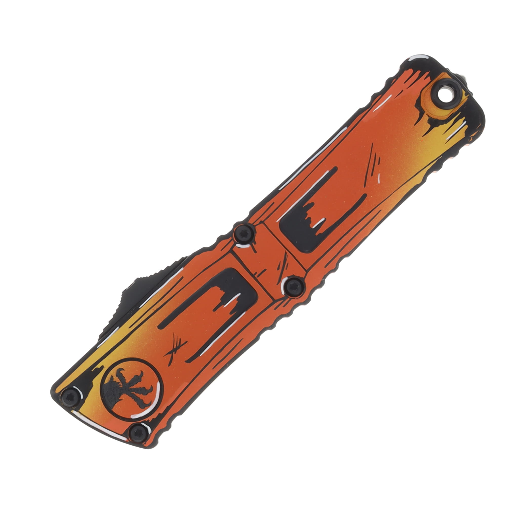 Microtech Combat Troodon GEN III S-E Standard Cerakote Cel Shade Orange 4In. Drop Point OTF Automatic AUMT11431ORCOMICS View 3