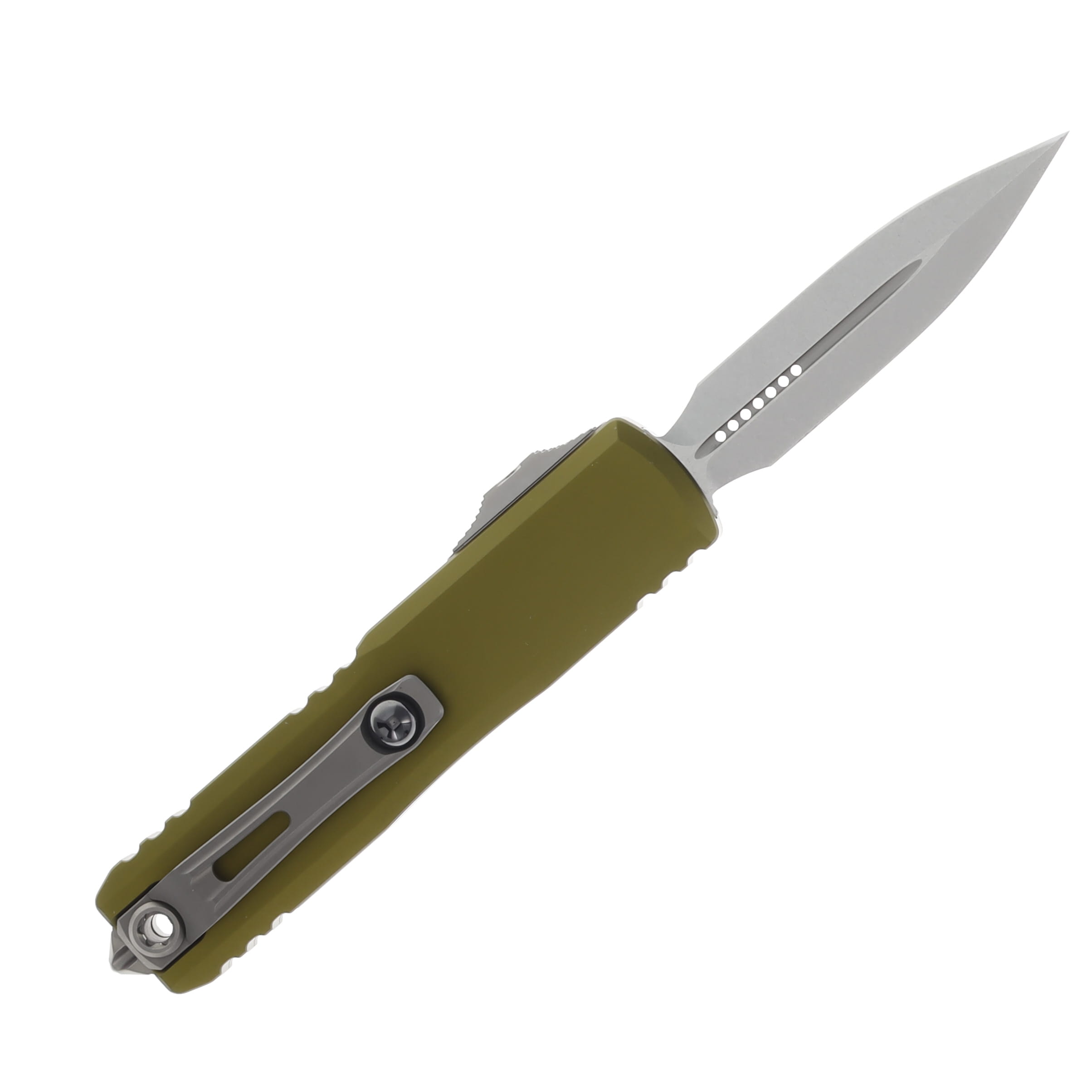 Microtech UTX-85 D-E Stonewash Standard OD Green 3.11In. OTF Automatic AUMT123210OD View 2