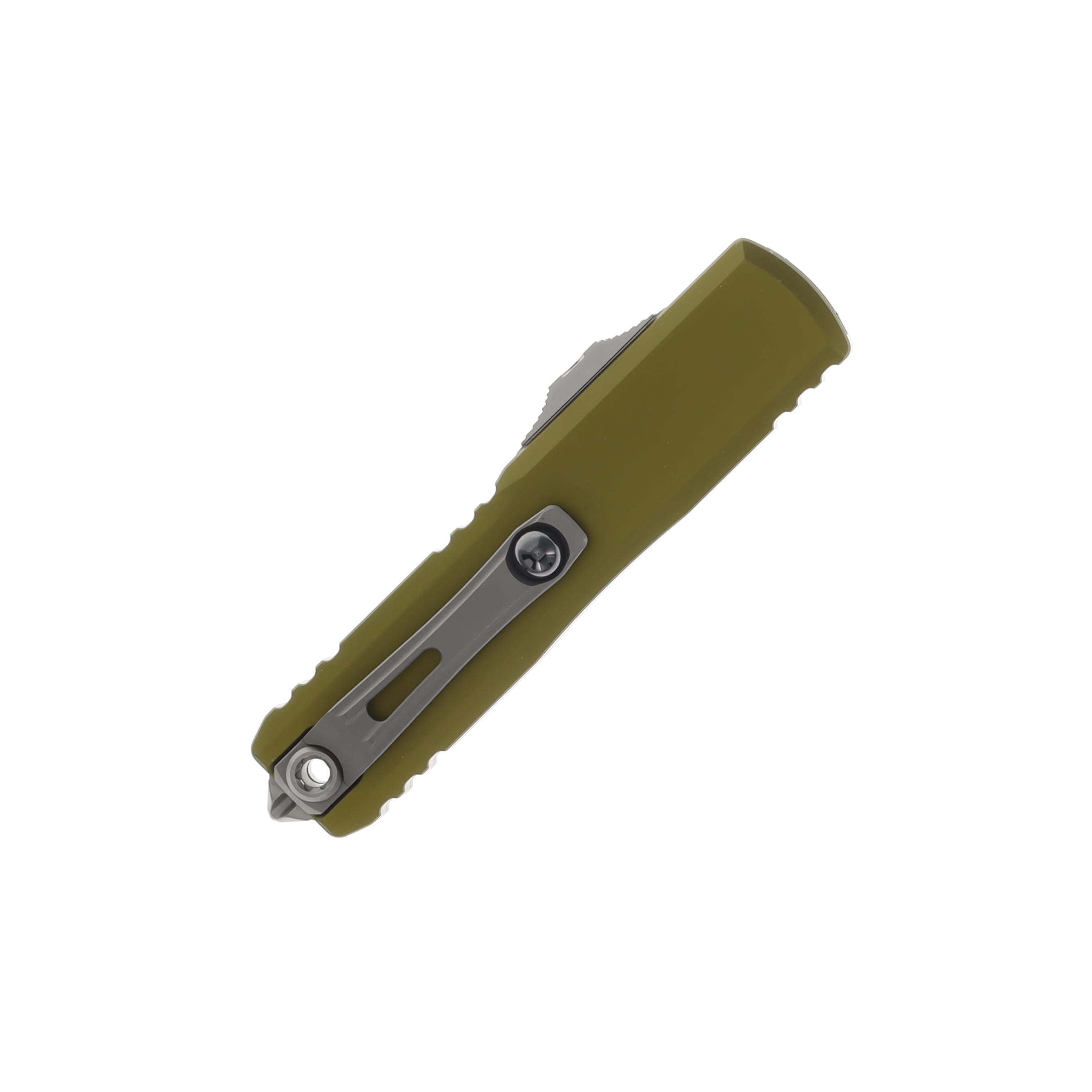 Microtech UTX-85 D-E Stonewash Standard OD Green 3.11In. OTF Automatic AUMT123210OD View 3