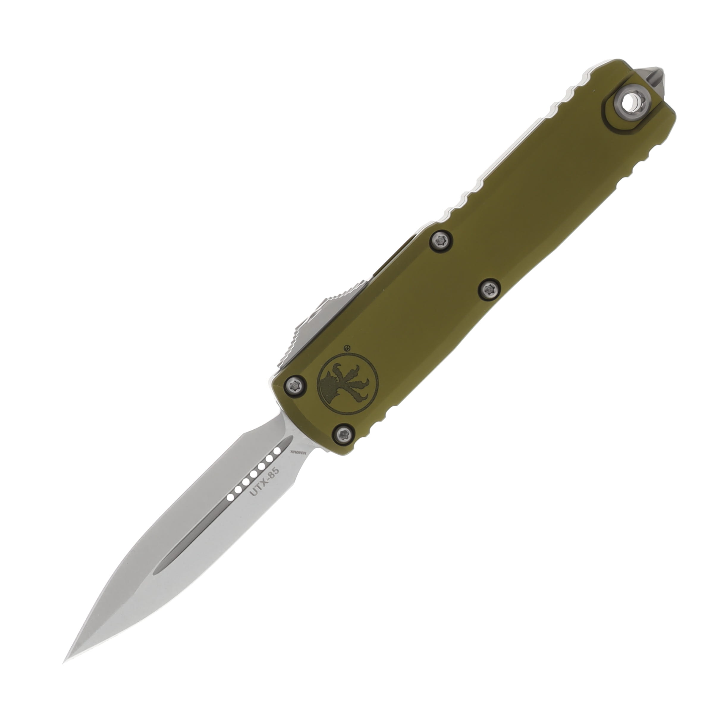 Microtech UTX-85 D-E Stonewash Standard OD Green 3.11In. OTF Automatic AUMT123210OD View 1