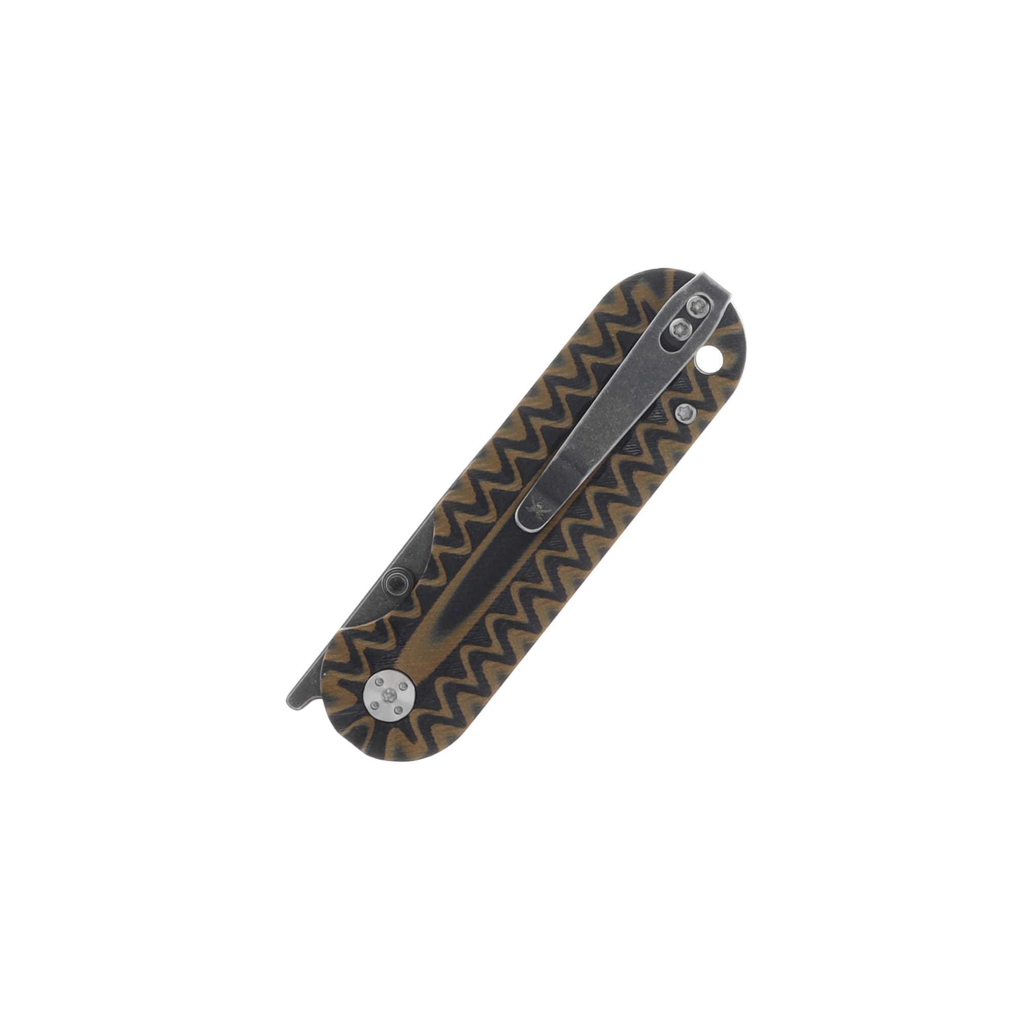 Skallywag Tactical Searoach Tan - Black 2.75in Plain Black Drop Point SWTSRBLKTN View 4