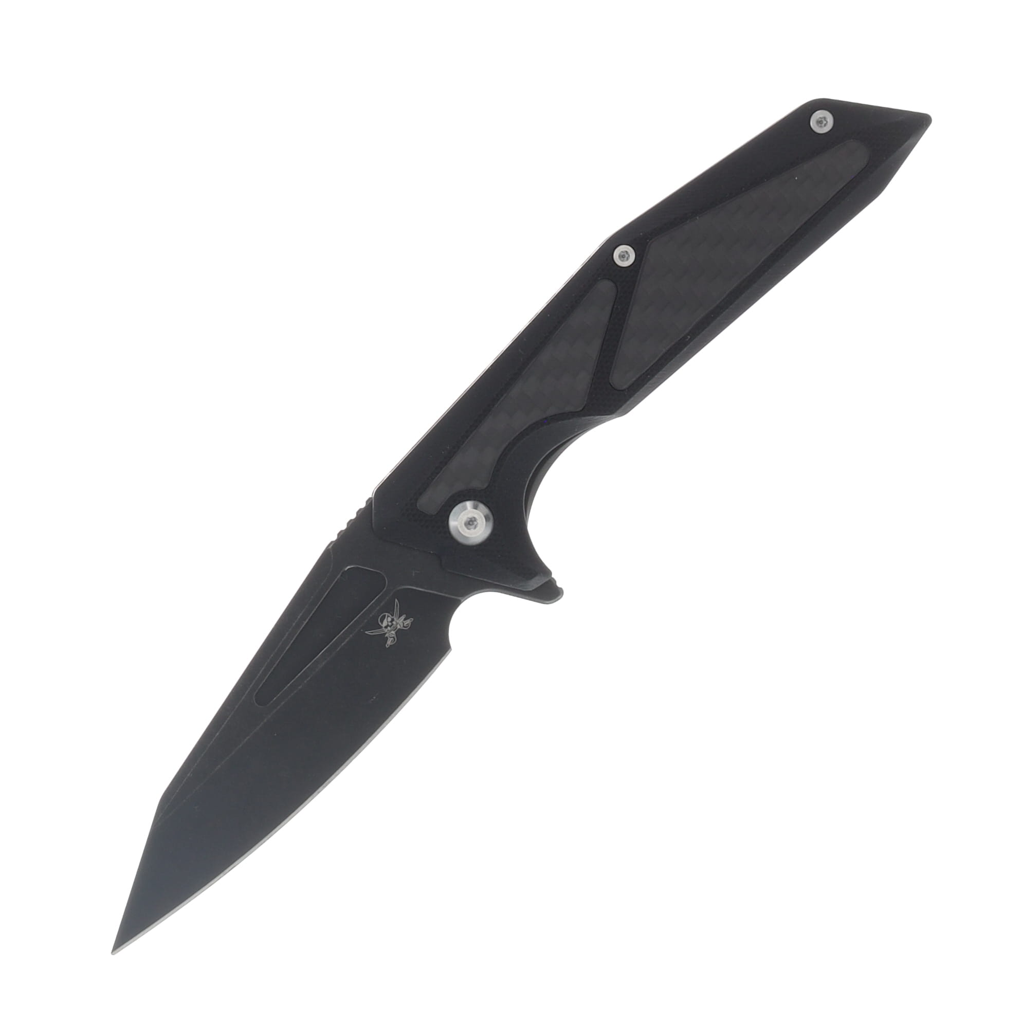 Skallywag Tactical Shadow Beard 3.4 Inch Plain Black Wharncliffe
