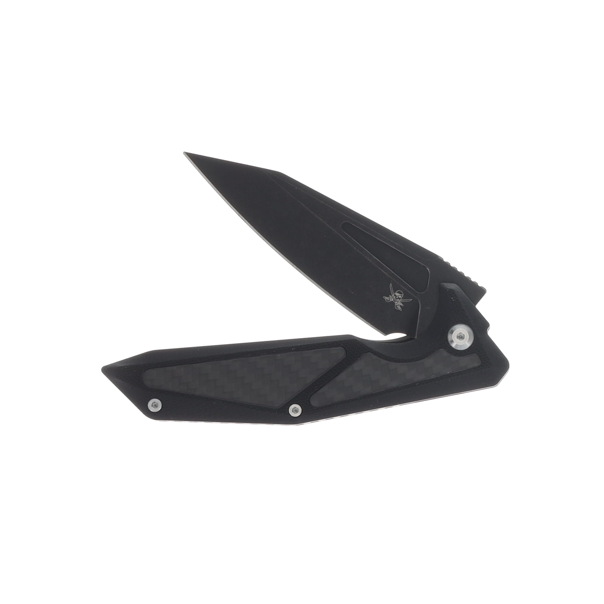 Skallywag Tactical Shadow Beard 3.4 Inch Plain Black Wharncliffe SWTSBBLK View 3