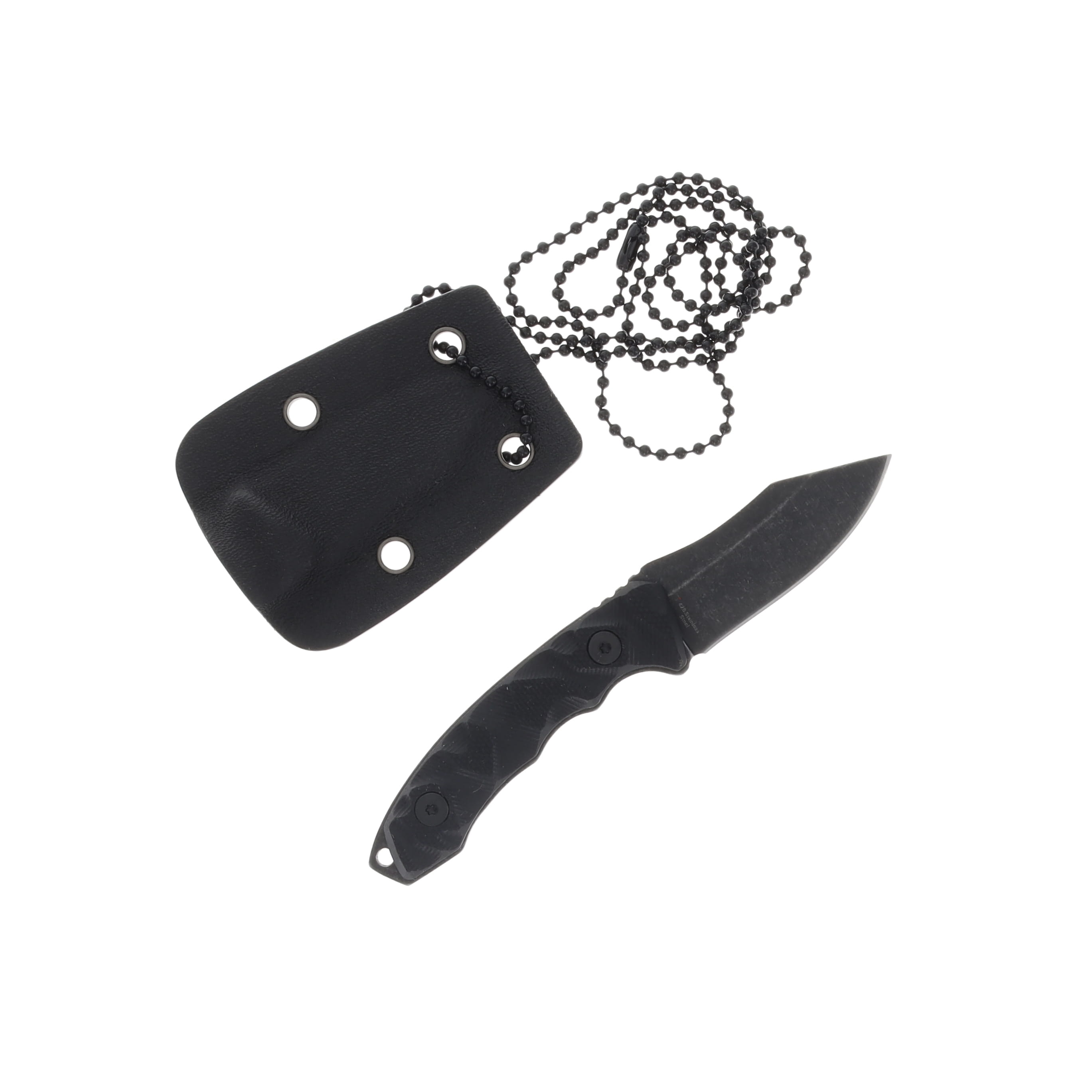 Skallywag Tactical The Mini Fixed Knife 2in Plain Black Stonewash Clip Point SWTTMB View 2