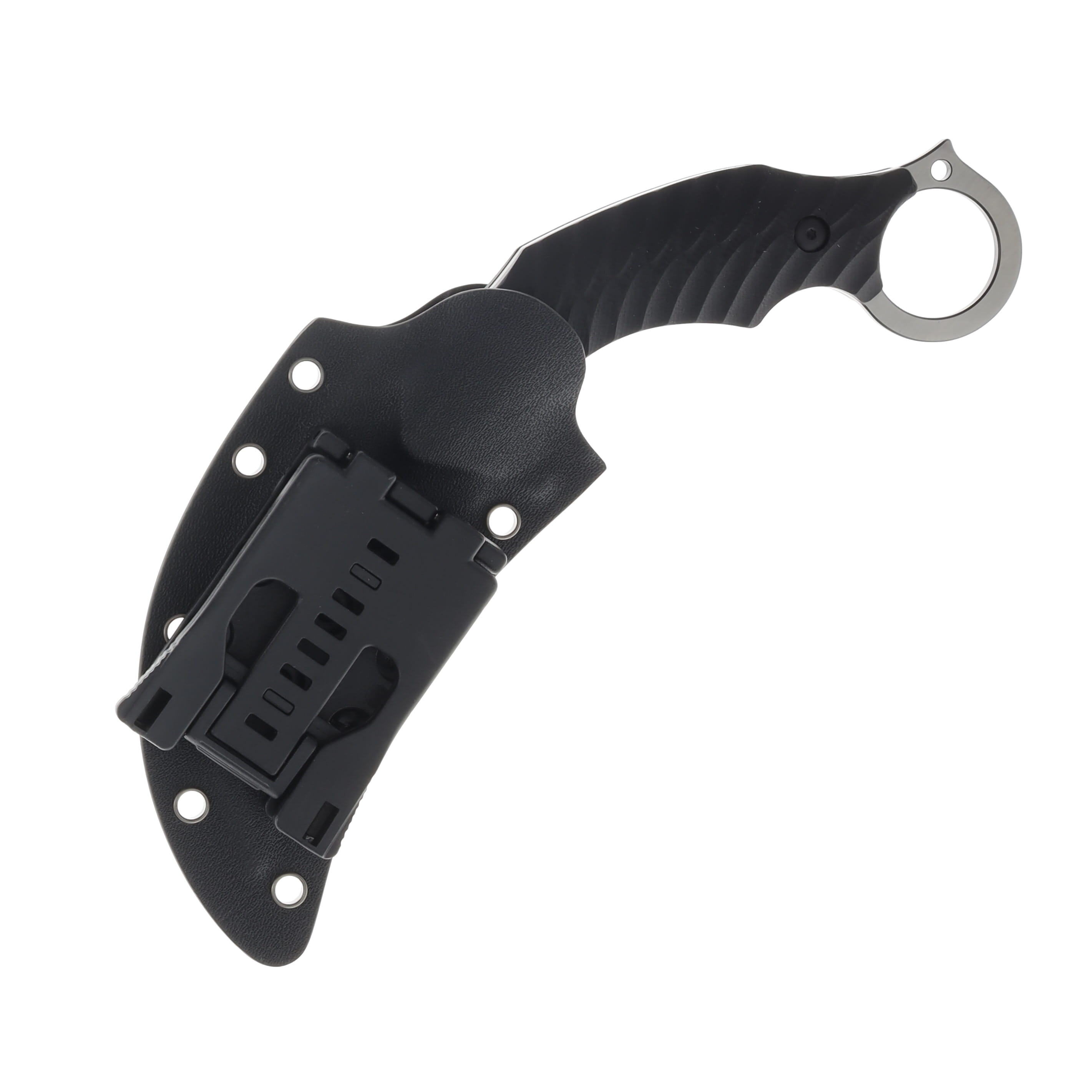 Skallywag Tactical Deep 6 Fixed Karambit 4 Inch Plain Black Hawkbill SWTD6KBLK View 4