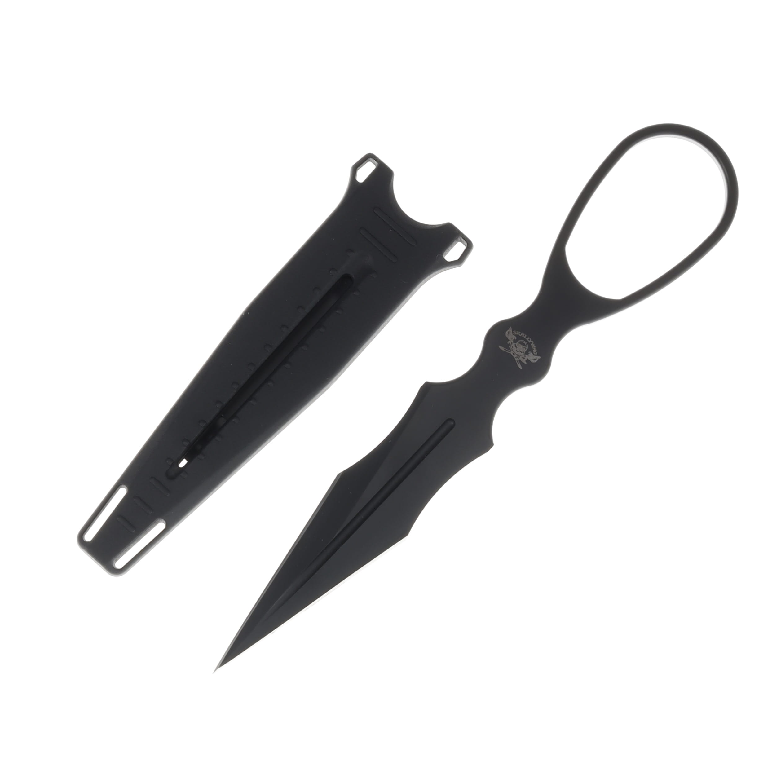 Skallywag Tactical D2 Dagger 2.5 Inch Plain Black PVD Dagger SWTD2DBLK View 1