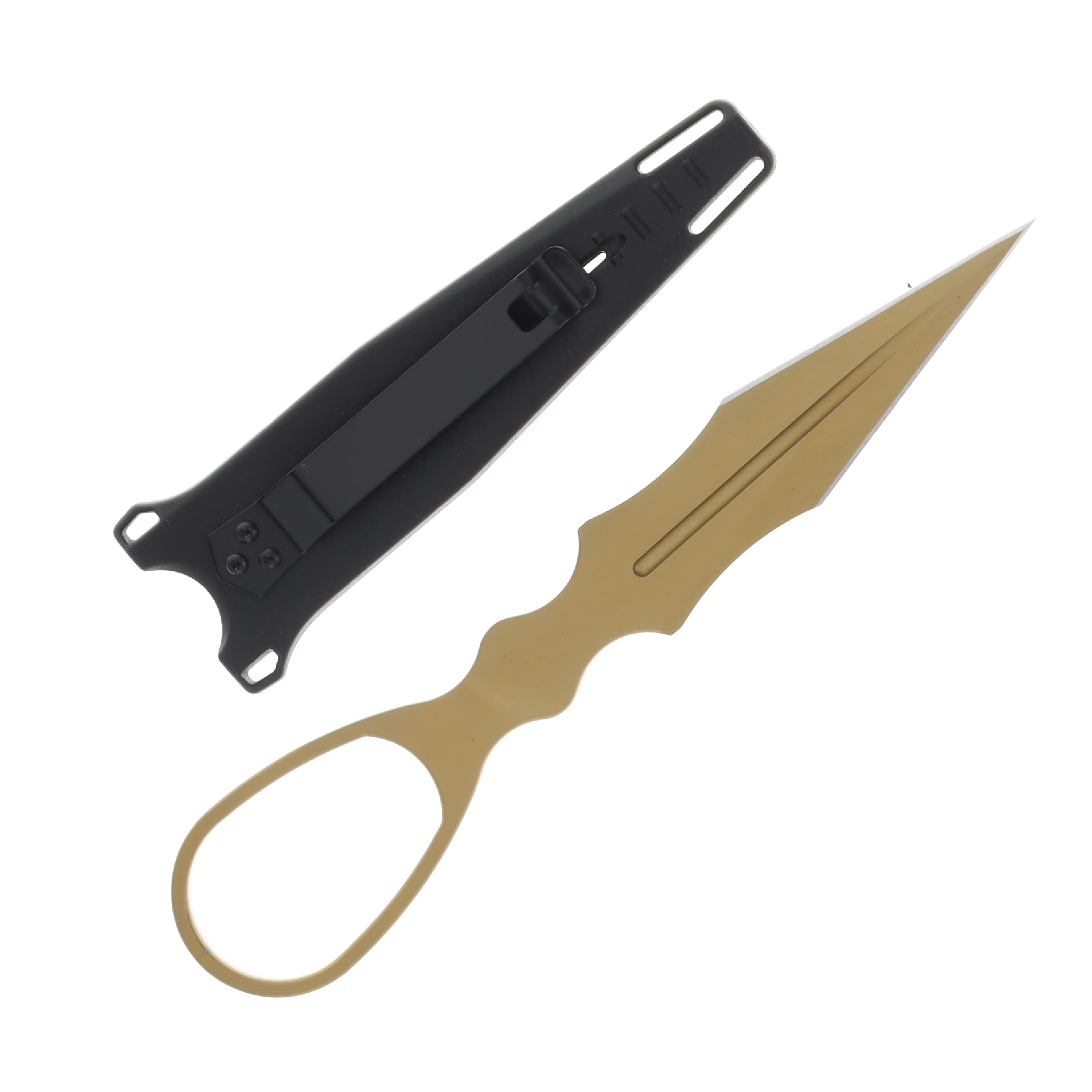 Skallywag Tactical D2 Dagger Bounty Gold 2.5in Plain Bounty Gold Dagger SWTD2DBG View 2