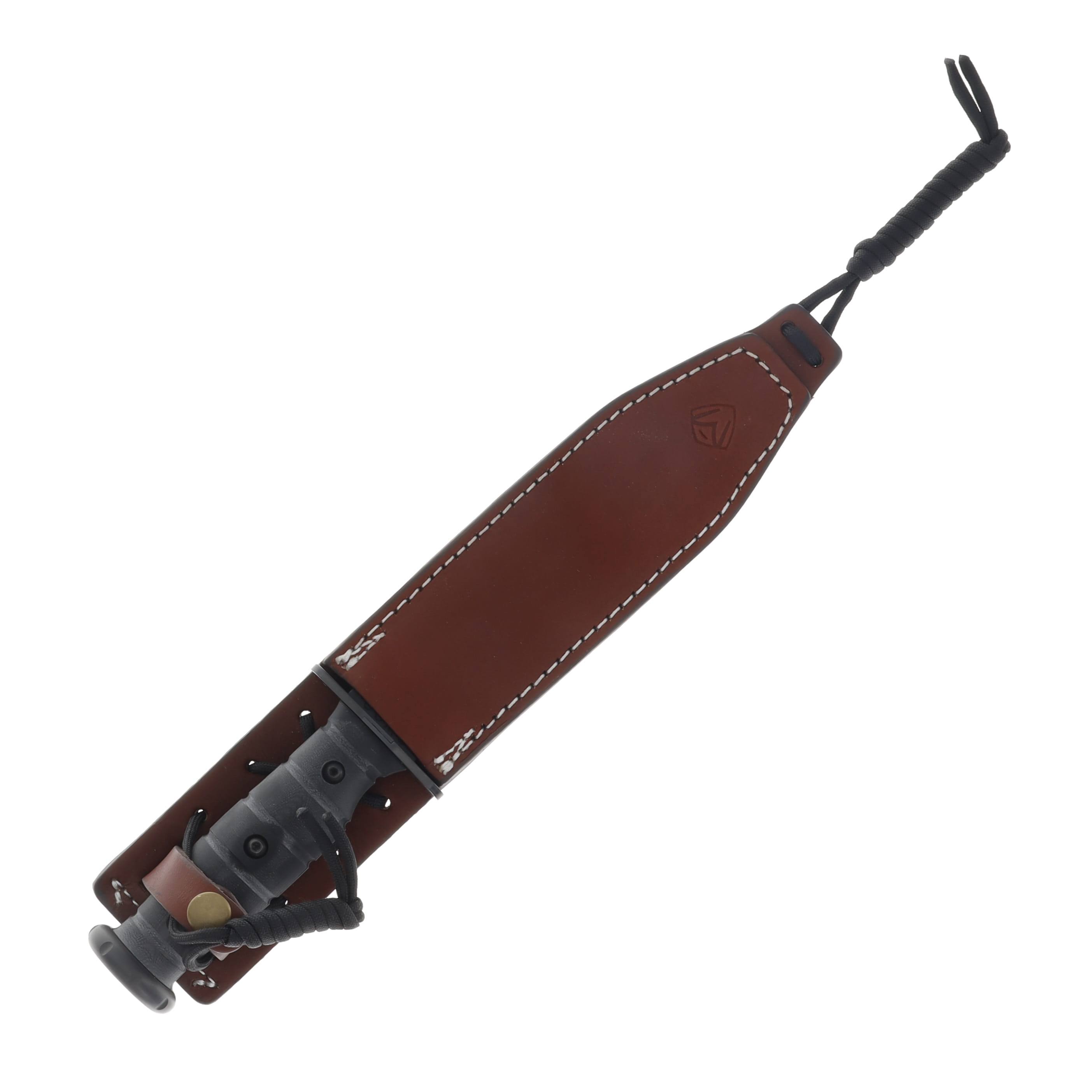Medford Fighter Fixed Blade Knife DLC S35VN/Black G-10 with Brown Leather Sheath MK103SPQ-08LE-SPQ3-PP View 3