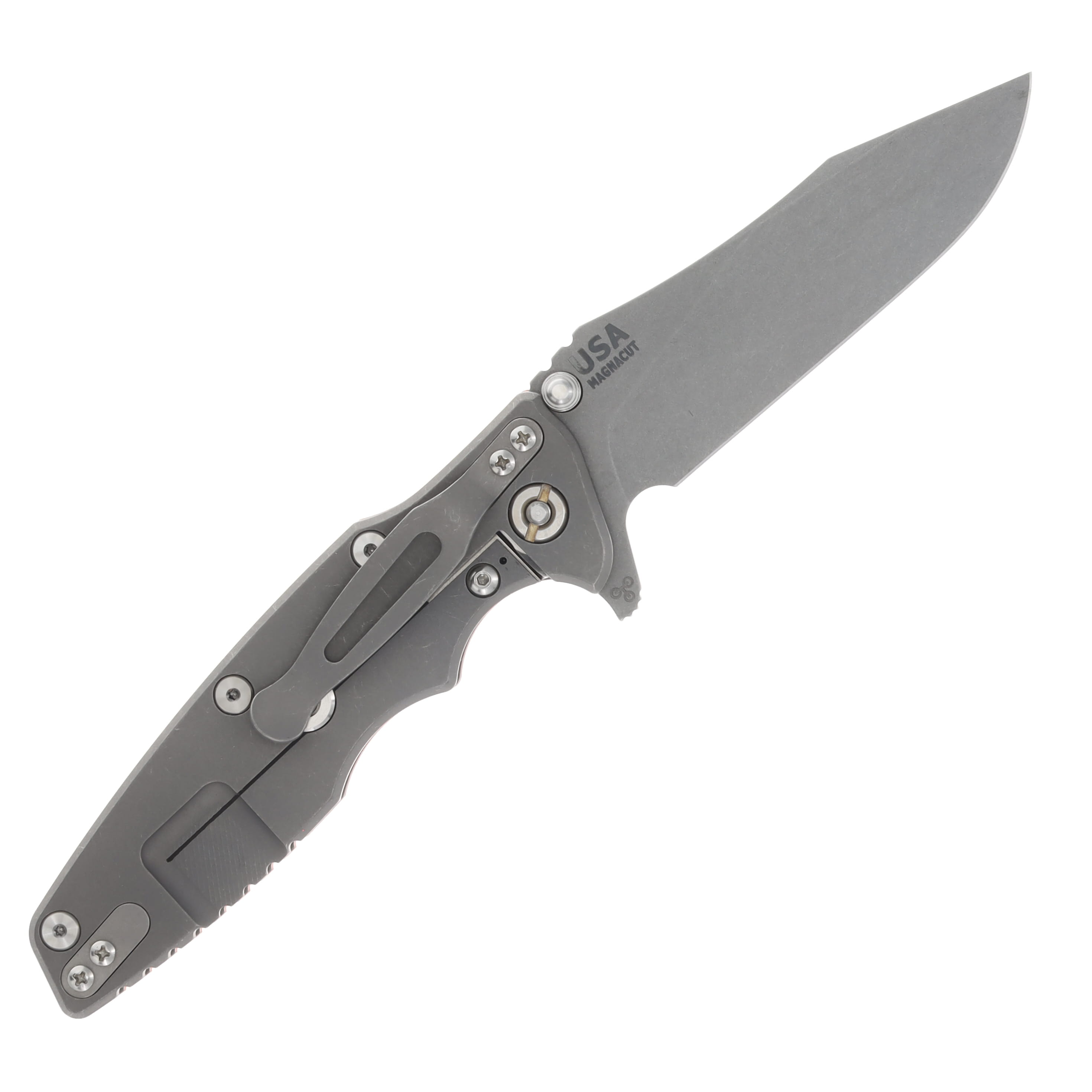 Hinderer 3.5 Eklipse Folding Knife Skinny Slicer Working Finish Titanium/Orange G-10 KEK35SKSLHOTWWFOR View 2