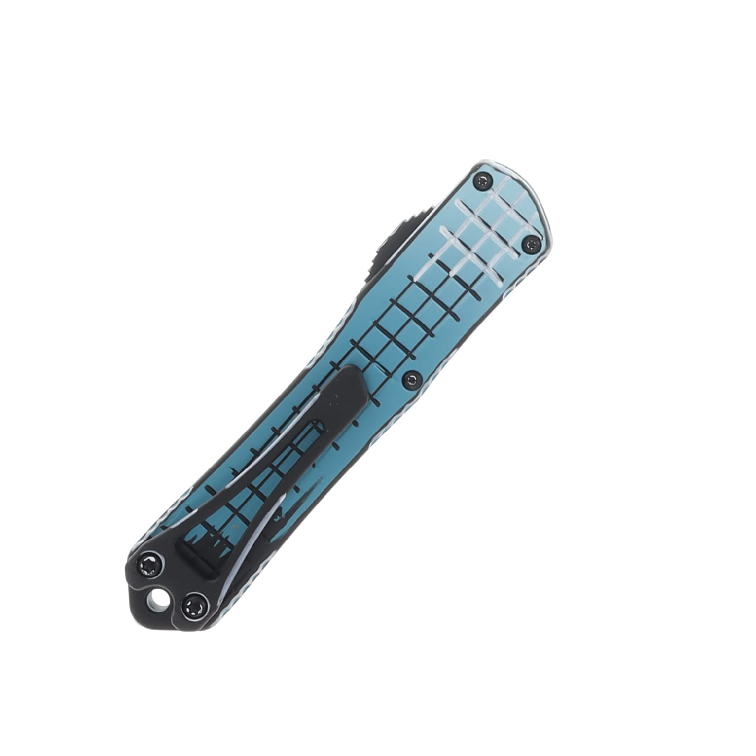 Heretic Manticore S OTF Automatic Knife Grenade Grip Cel-Shaded Turquoise Magnacut Tanto H023F-CS-TQ View 4