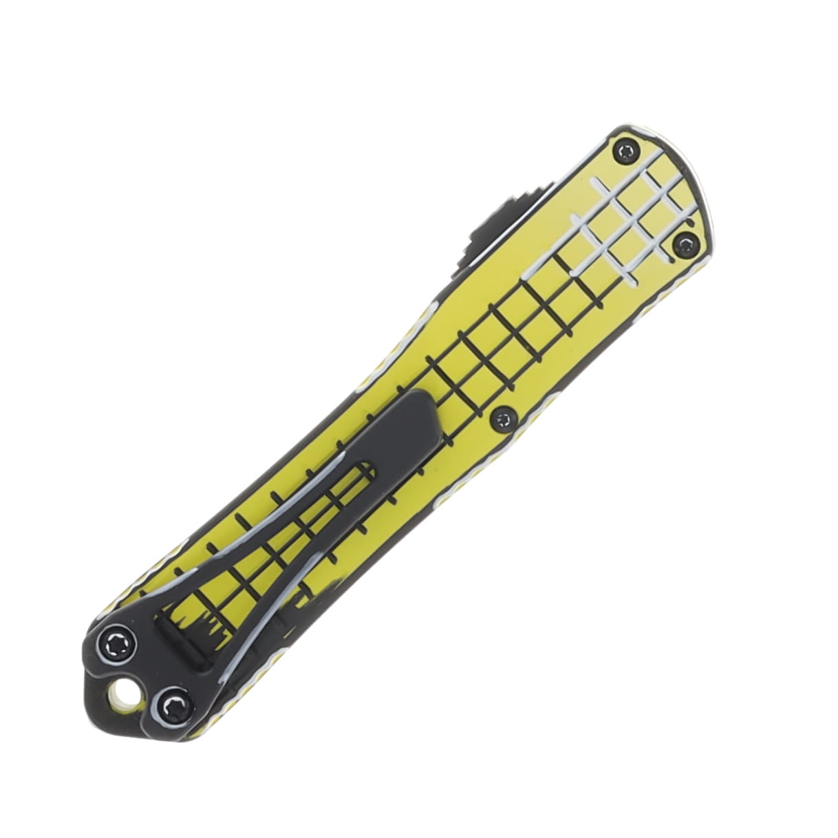 Heretic Manticore S OTF Automatic Knife Grenade Grip Cel-Shaded Yellow Magnacut Tanto H023F-CS-YW View 4