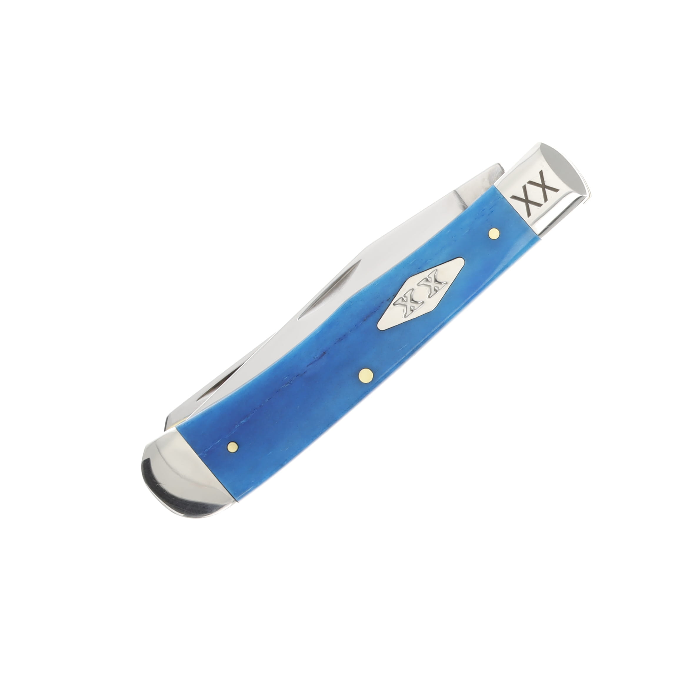 Case XX Caribbean Smooth Bone Trapper Folding Knife Special Edition XX Bolsters CA23120 View 3