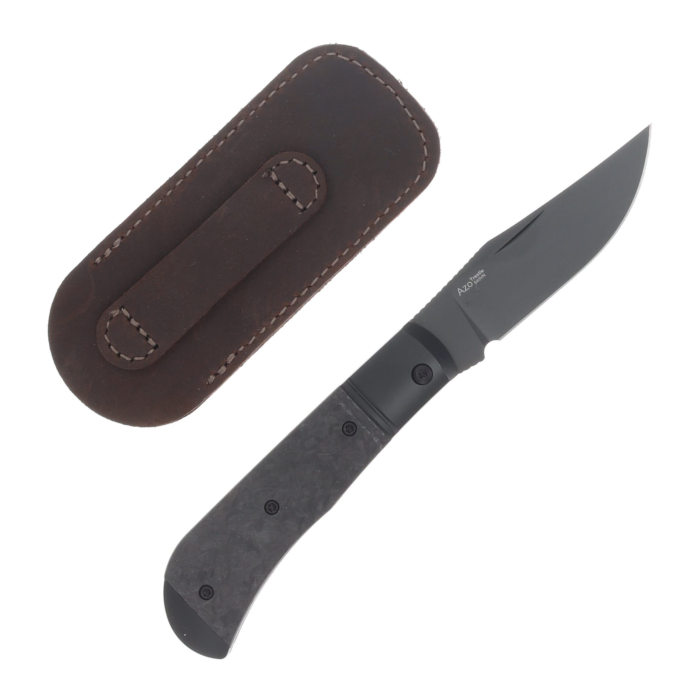 Kizer Trestle Titanium & Carbon Fiber Handle Black DLC Ultra S45VN Blade KI3761A1 View 2