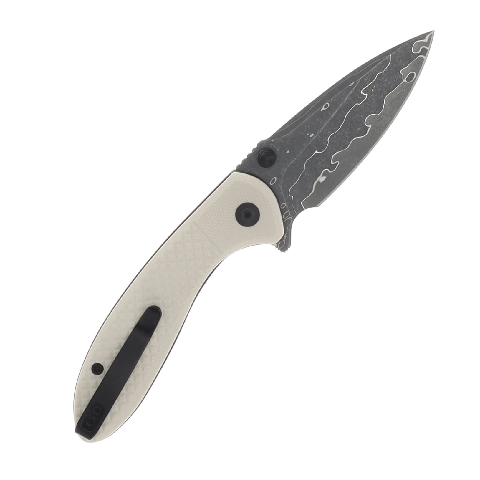CIVIVI Faeger Ivory 2.98 Inch Plain Damascus Steel Drop Point C24031-DS1 View 2