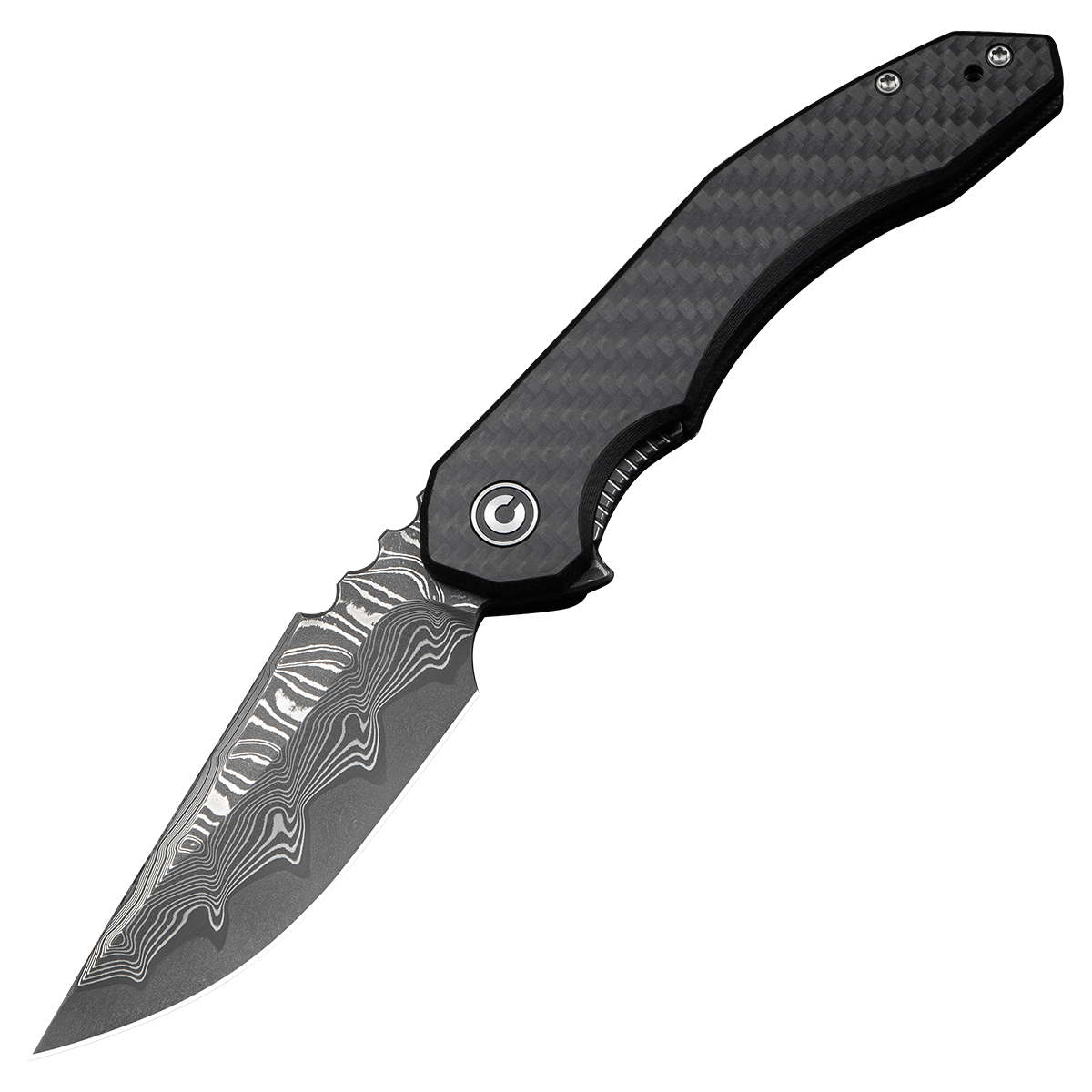 CIVIVI Bluetick Folding Knife 3.47in Plain Damascus Steel Drop Point C23050-DS2 View 1