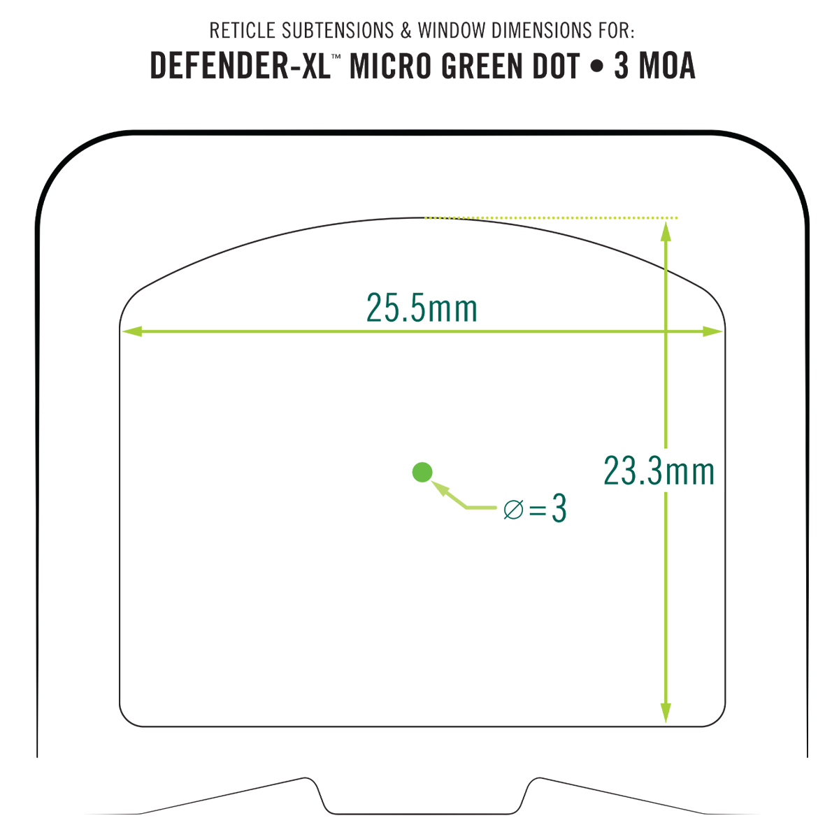 Vortex Defender-XL 3 MOA Green Dot Sight DFXL-MGD3 View 3