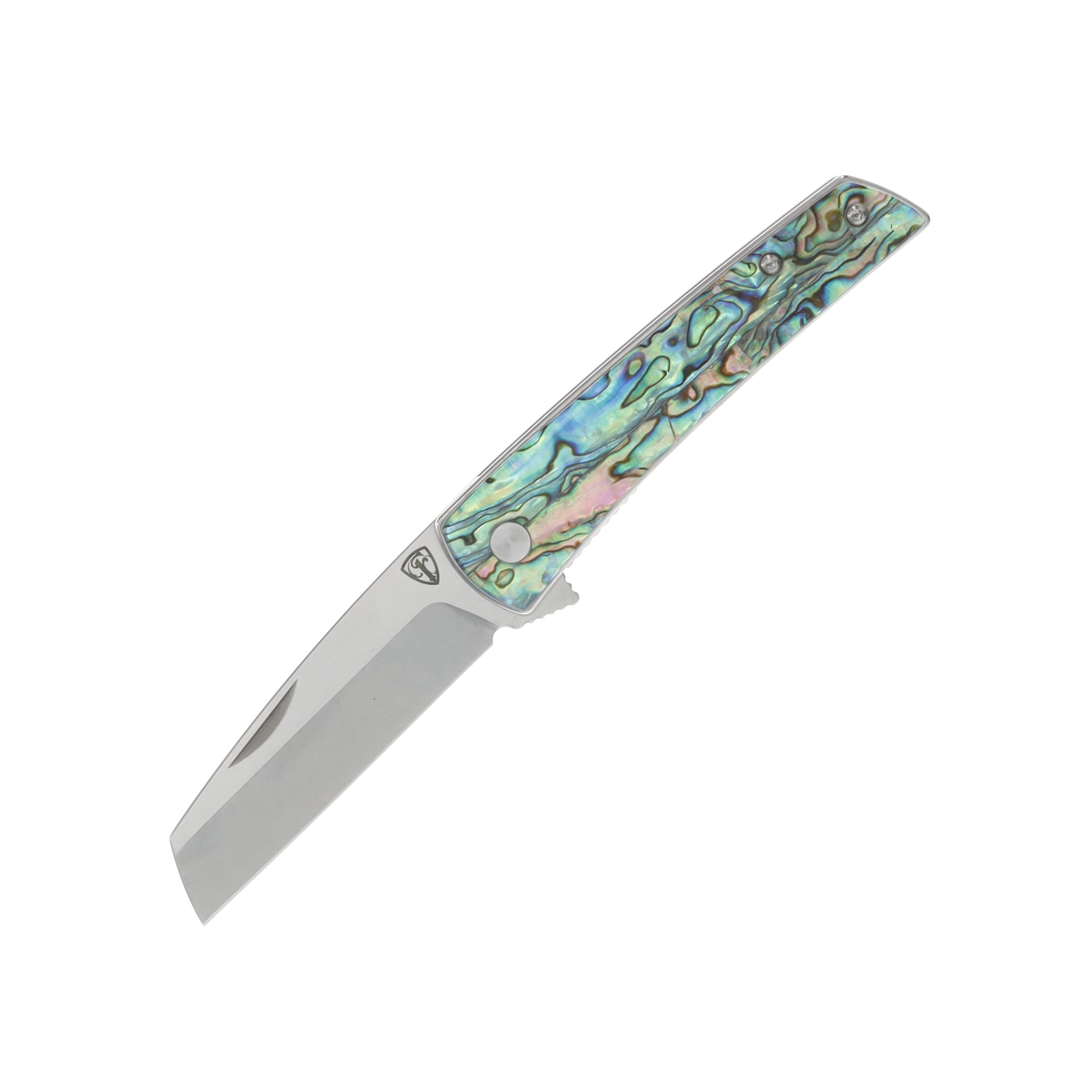 Finch Knives Oxbow Folding Knife Abalone 3in Plain Satin