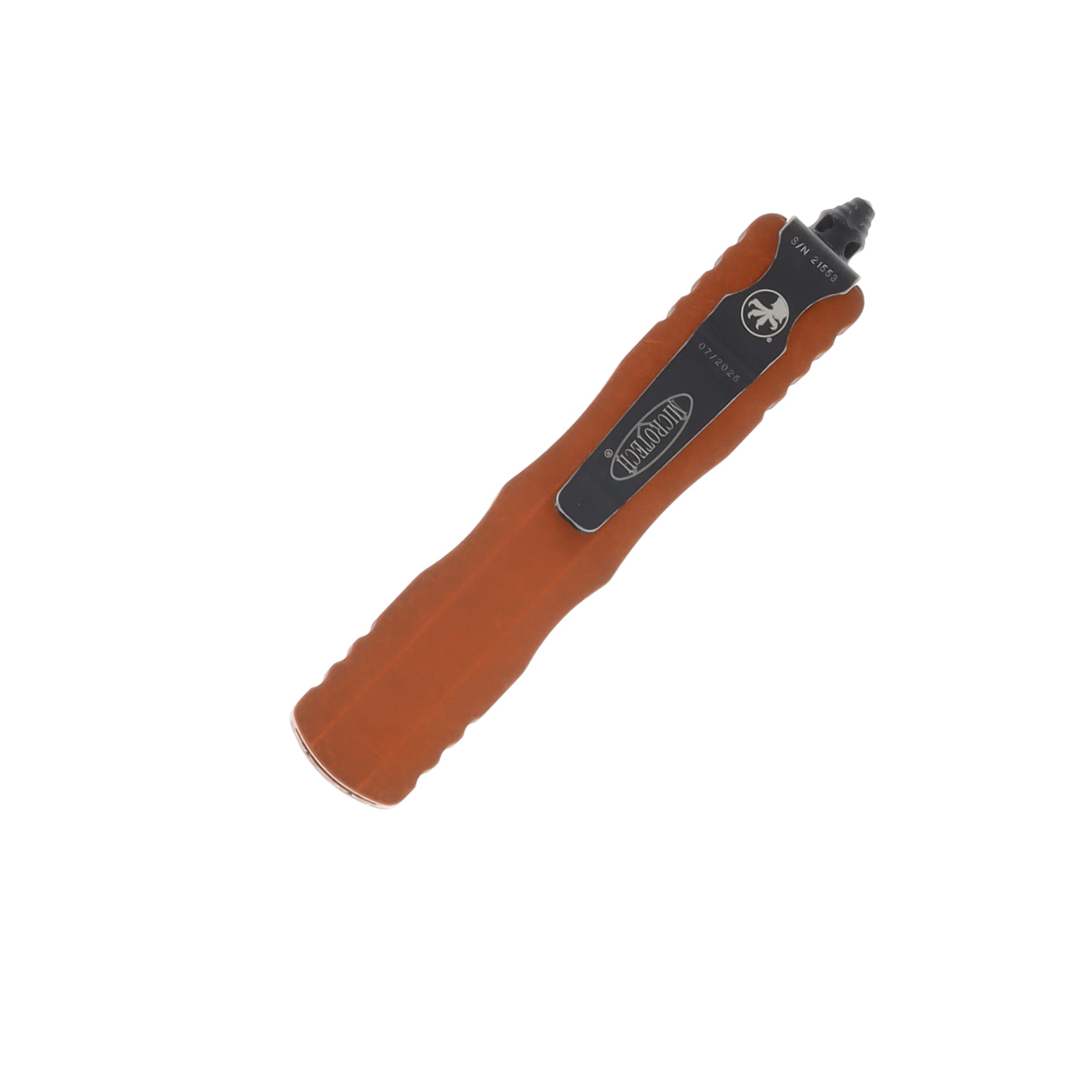 Microtech Dirac OTF Auto D-E Standard Weathered Orange 3in Dagger AUMT2251WOR View 3