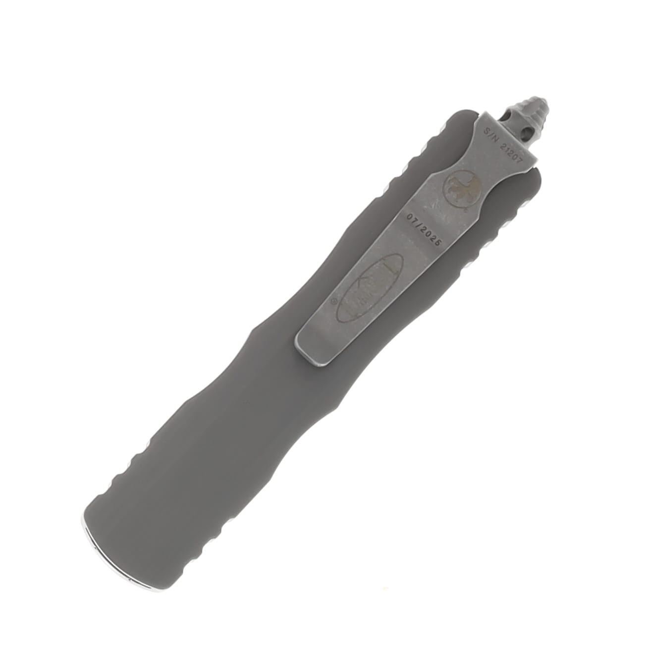 Microtech Dirac Delta OTF Automatic Knife Dual Partially Serrated Apocalyptic Dagger/Natural Clear Aluminum AUMT22511APNC View 4