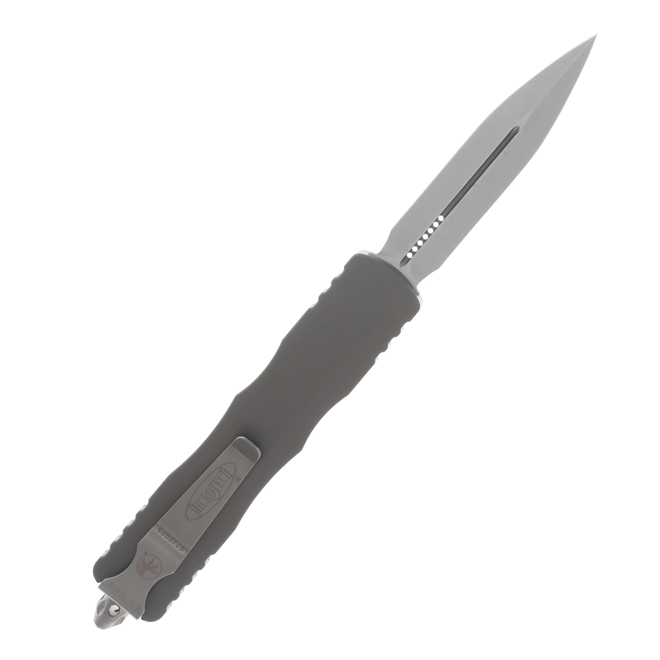 MICROTECH DIRAC DELTA D-E STONEWASH STANDARD NATURAL CLEAR 3.75IN DAGGER AUMT22710NC View 2