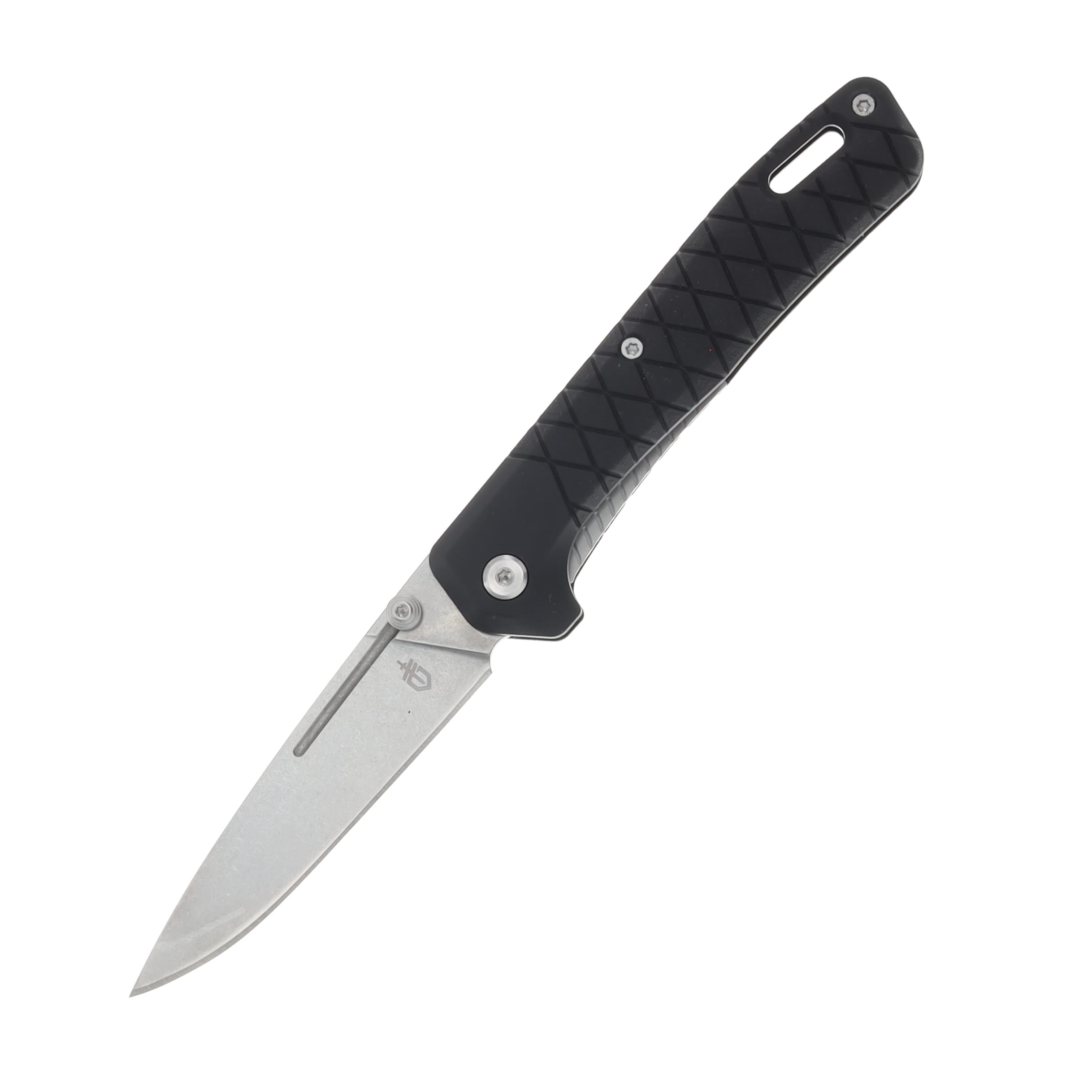 Gerber Zilch Folding Knife Black GFN Handle 3.1in Stonewash Drop Point Blade G1071255 View 1