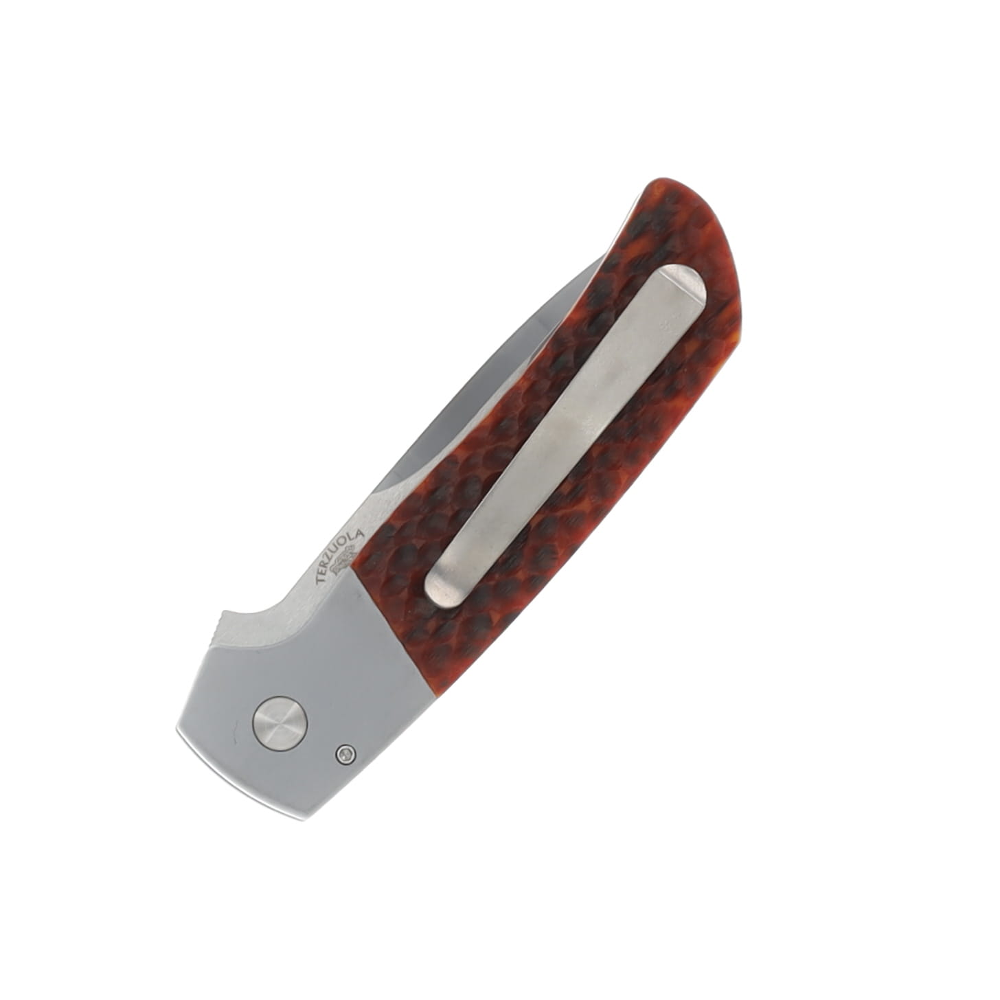 Pro Tech Auto Terzuola ATCF Grey AI Handle With Jigged Red Bone Inlays AUPT2025ATCF View 3